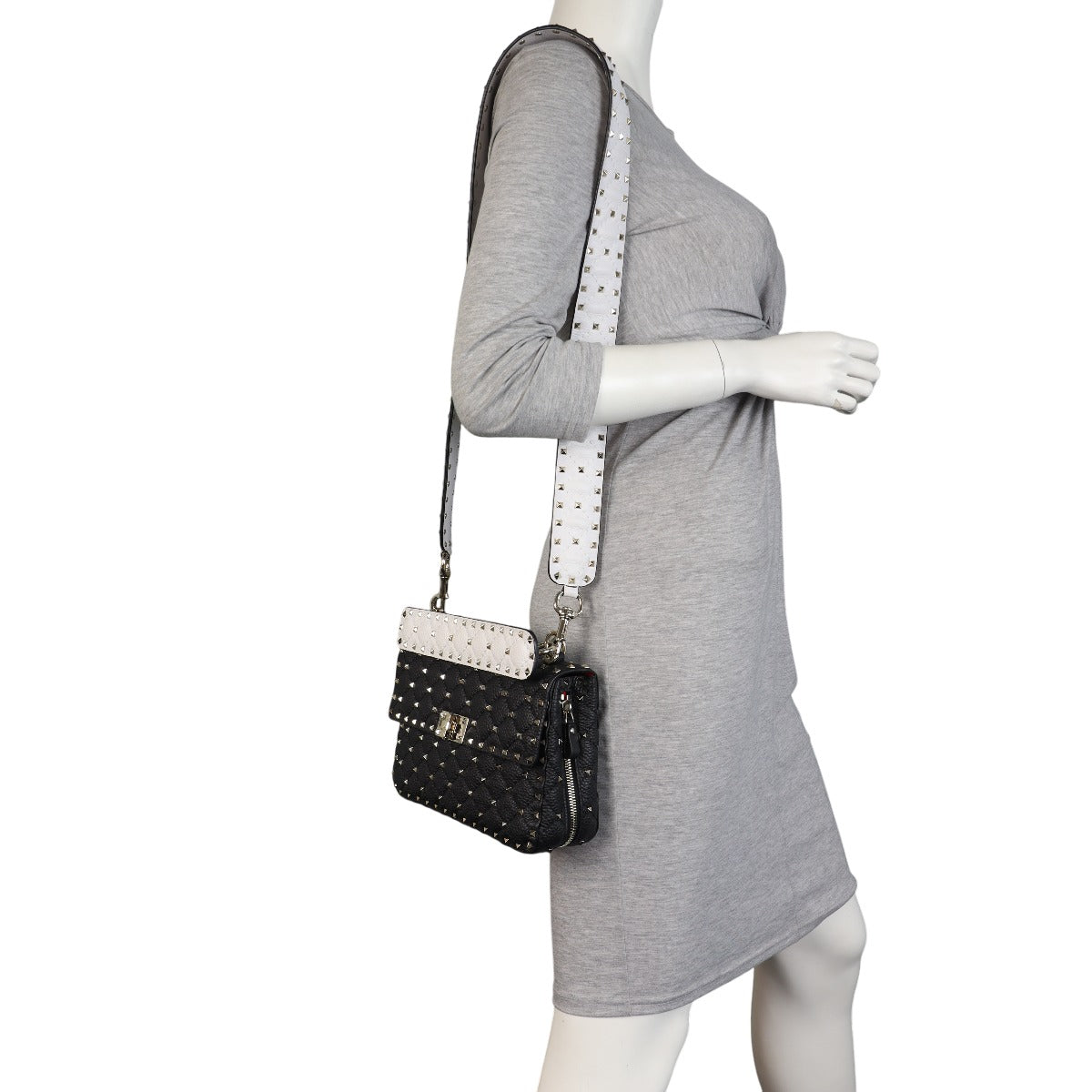 Valentino Rockstud Spike Expandable Shoulder Bag