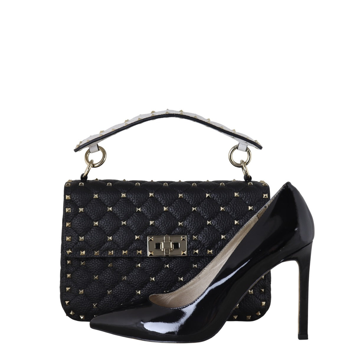 Valentino Rockstud Spike Expandable Shoulder Bag