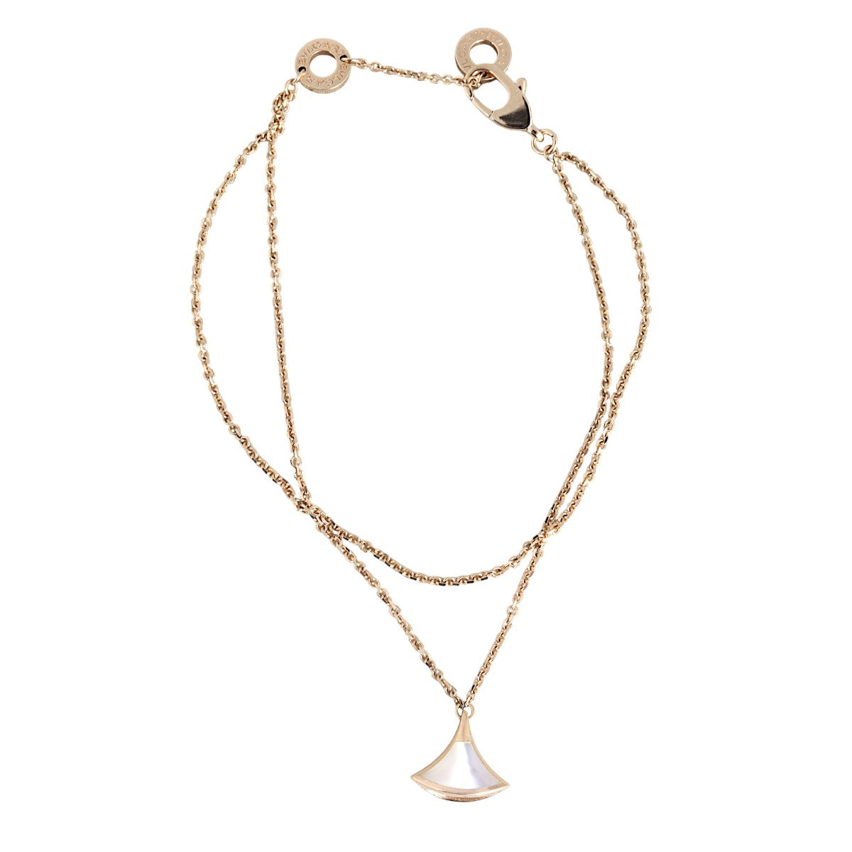 Bvlgari Diva's Dream 1 Motif 18k Rose Gold Mother of Pearl Bracelet