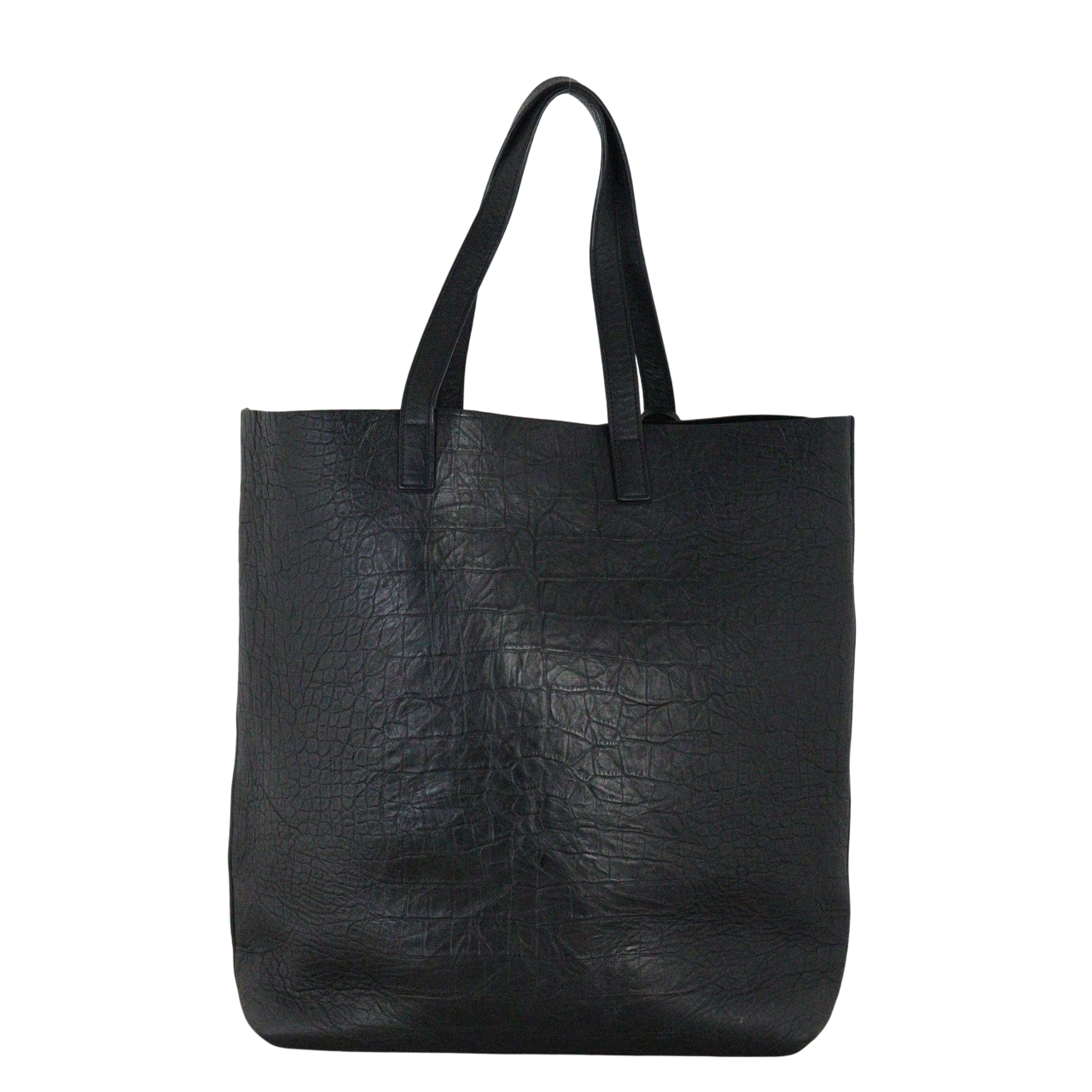 Saint Laurent Shopping Tote Croc Embossed