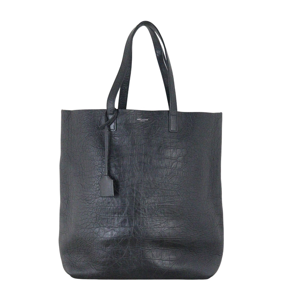 Saint Laurent Shopping Tote Croc Embossed