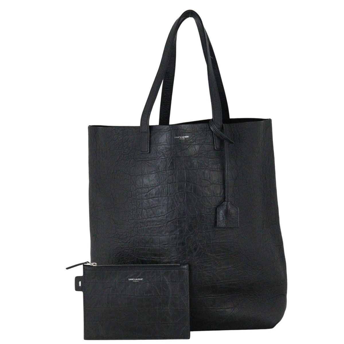 Saint Laurent Shopping Tote Croc Embossed
