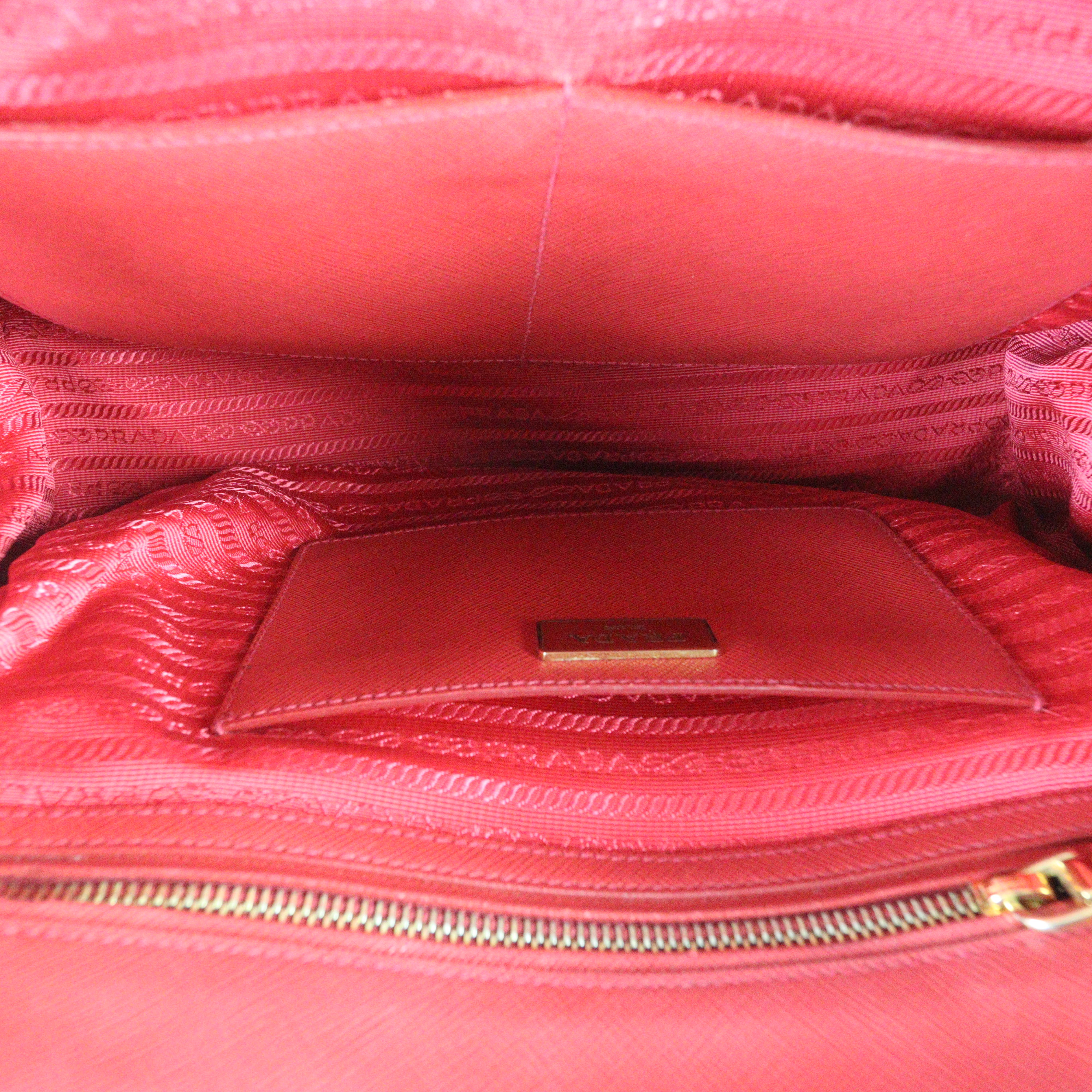 Prada Saffiano Lux Galleria Double Zip Tote Medium