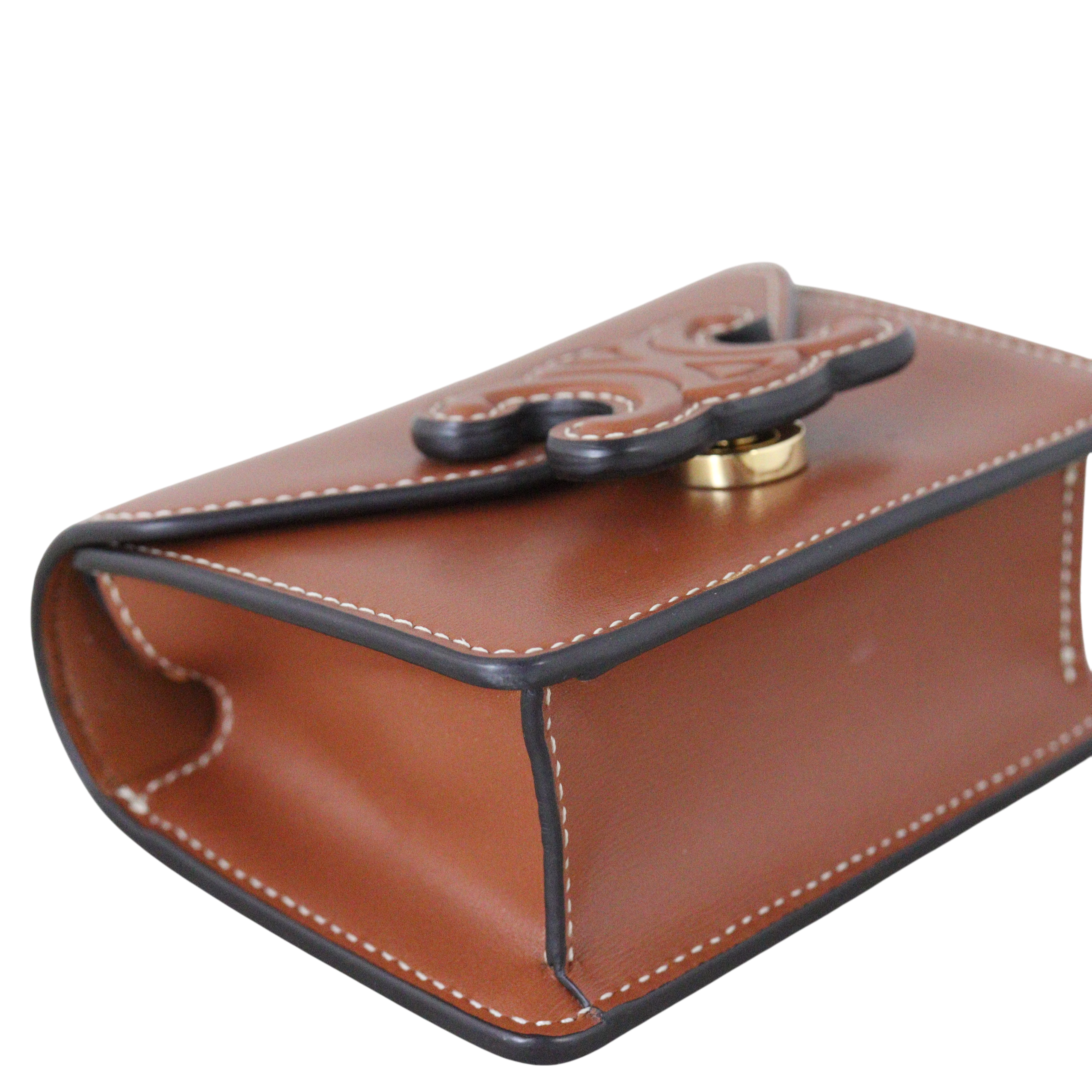 Celine Triomphe Card Holder On Chain