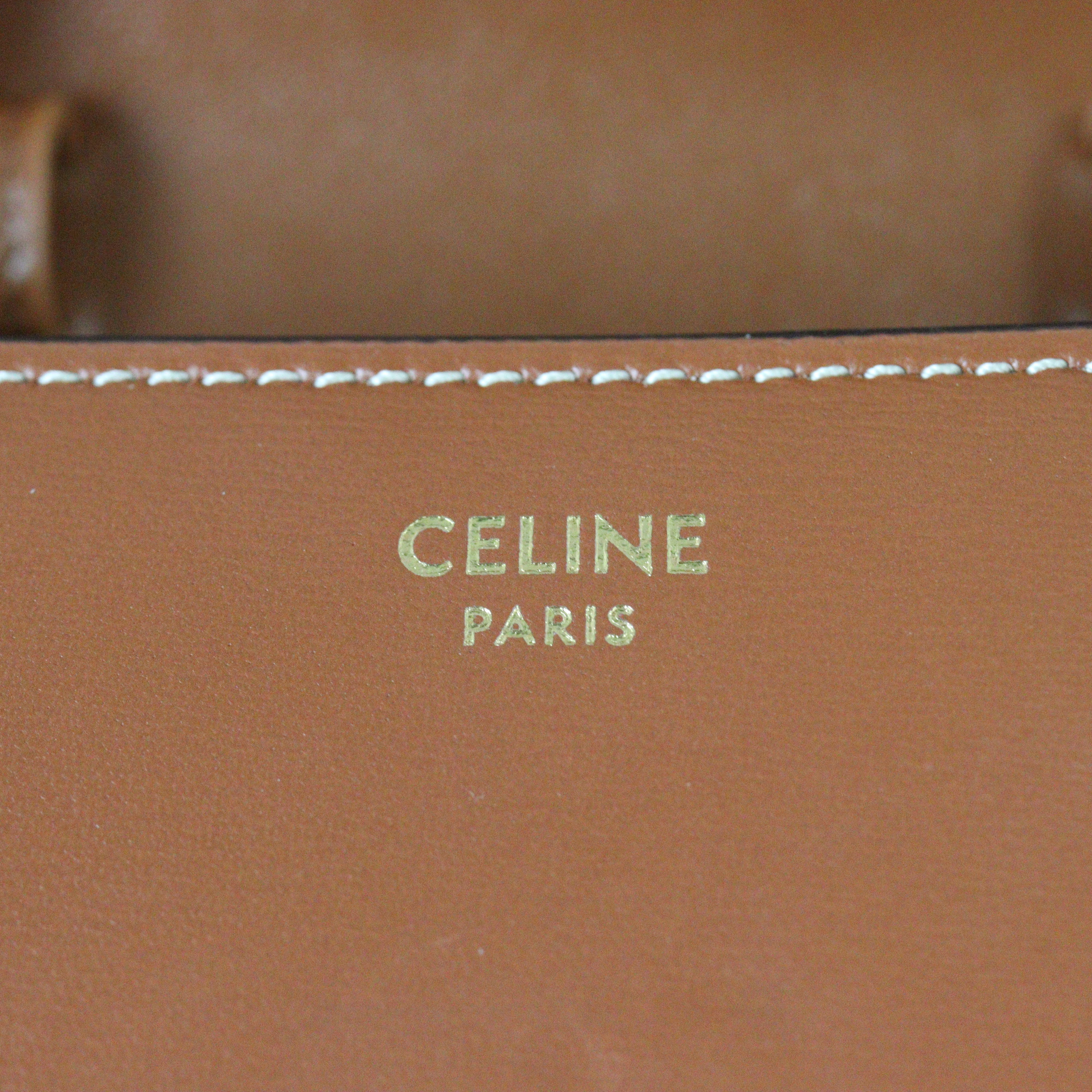 Celine Triomphe Card Holder On Chain