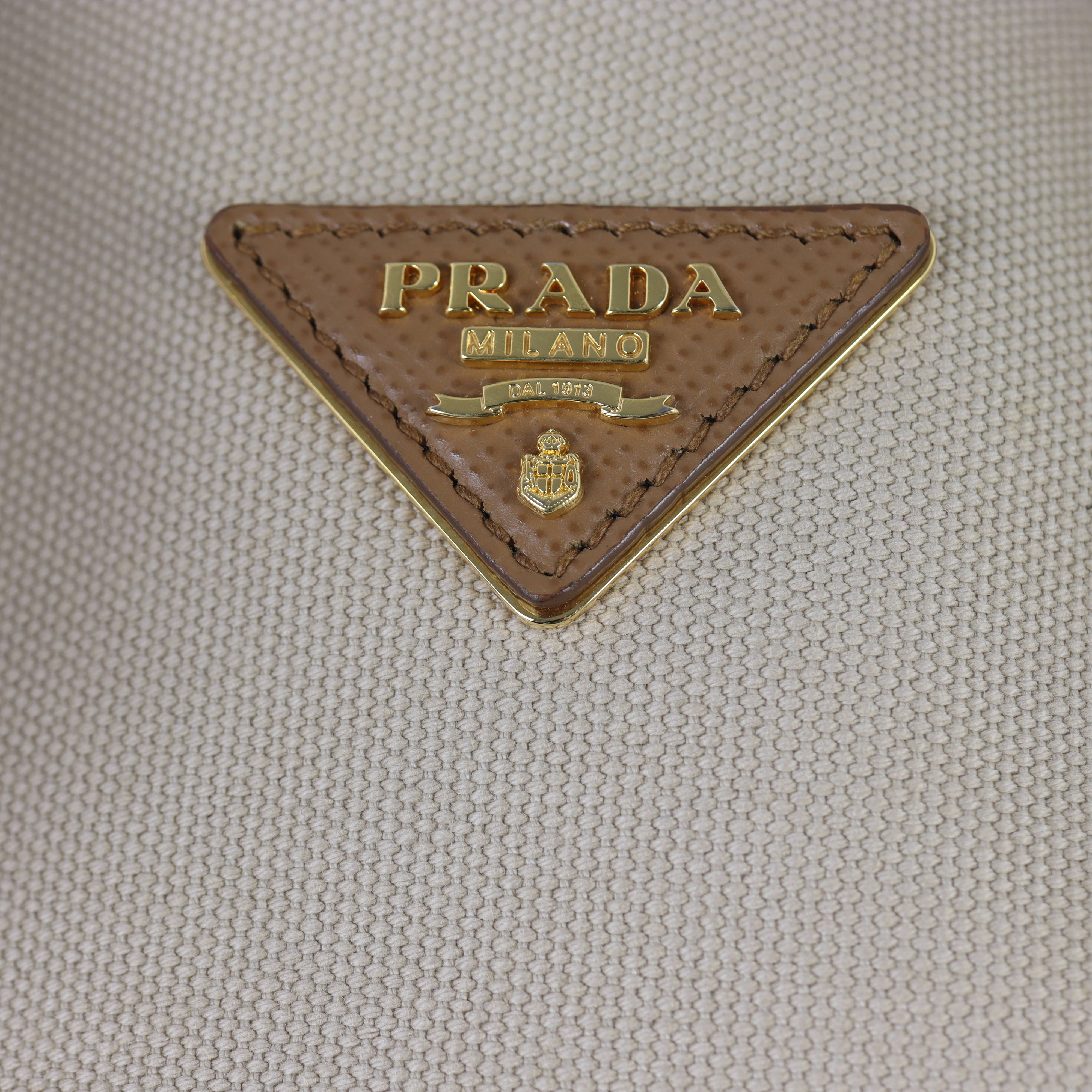 Prada Saffiano Cuir & Canapa Double Bag