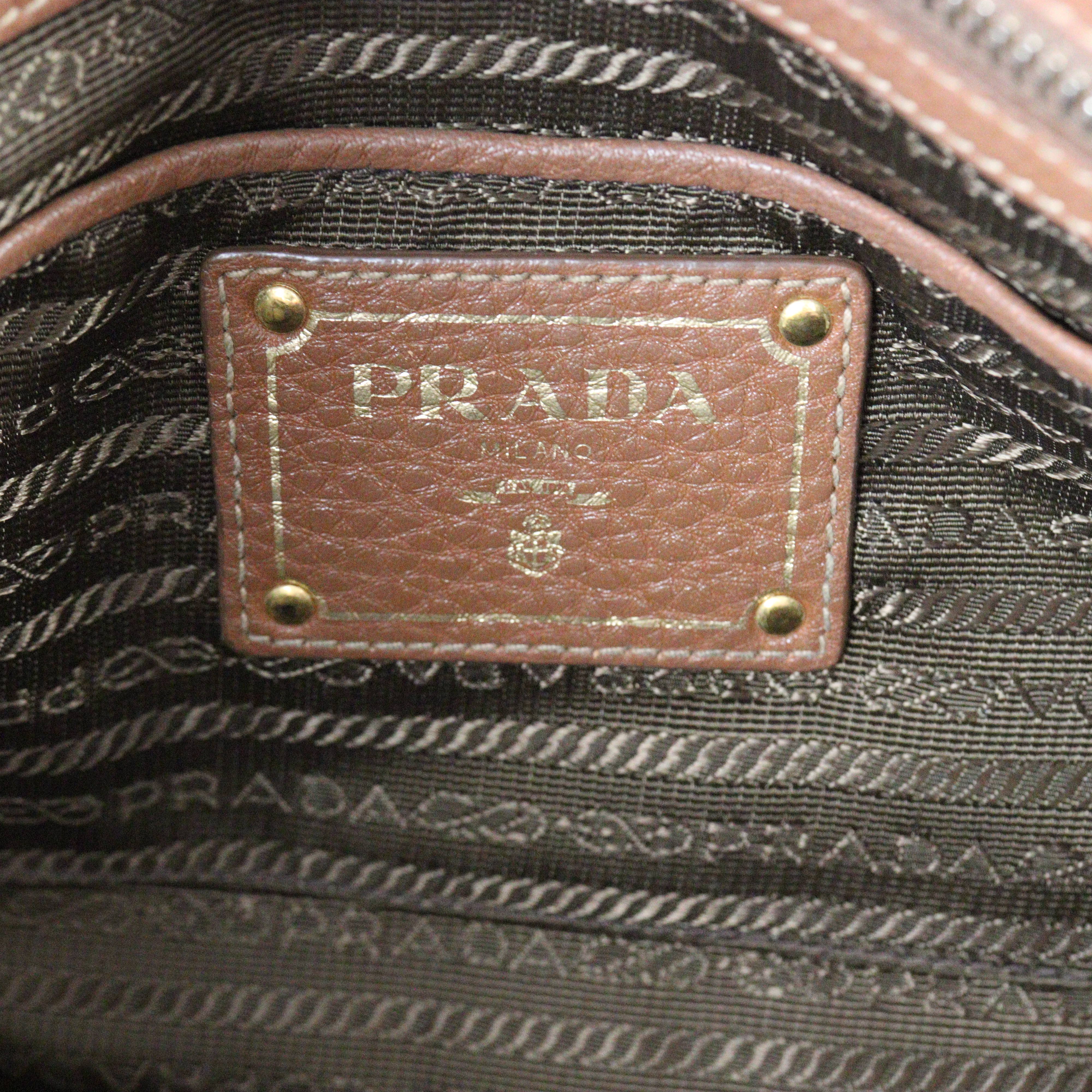 Prada Vitello Daino Double Zip Tote