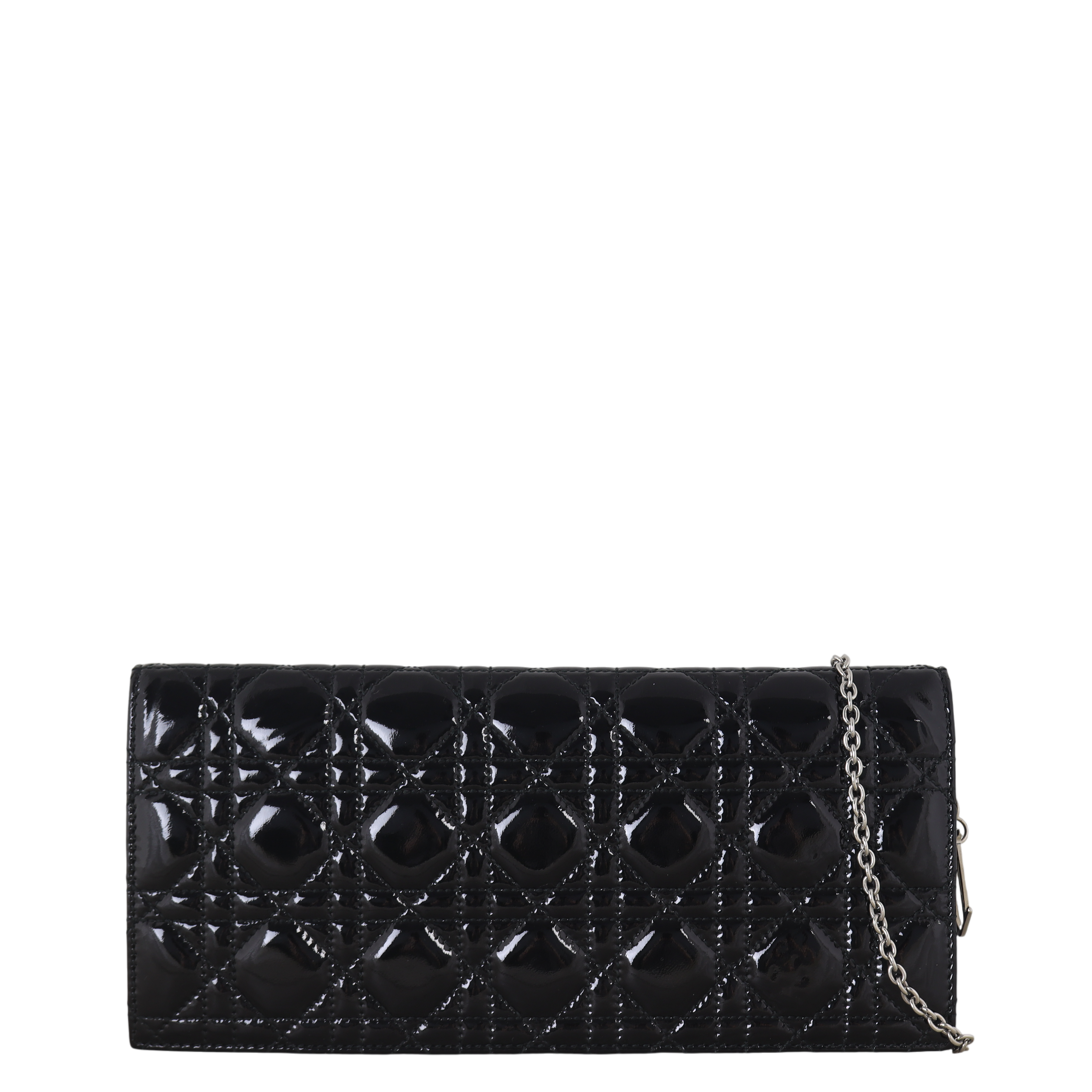 Dior Lady Dior Chain Wallet Patent