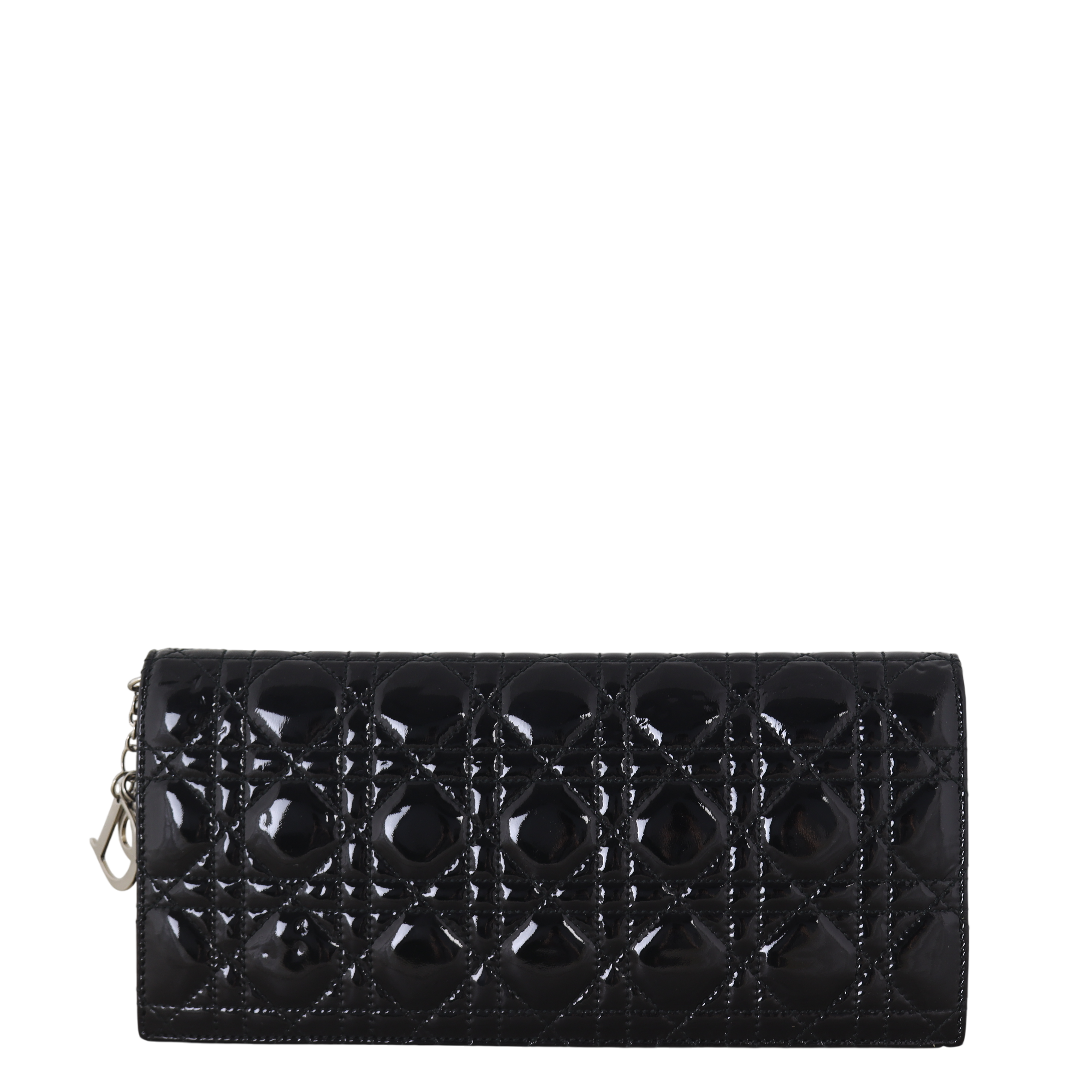 Dior Lady Dior Chain Wallet Patent