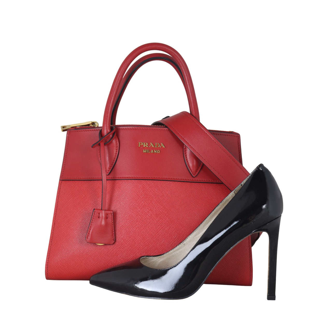 Prada Saffiano City Calf Esplanade Small