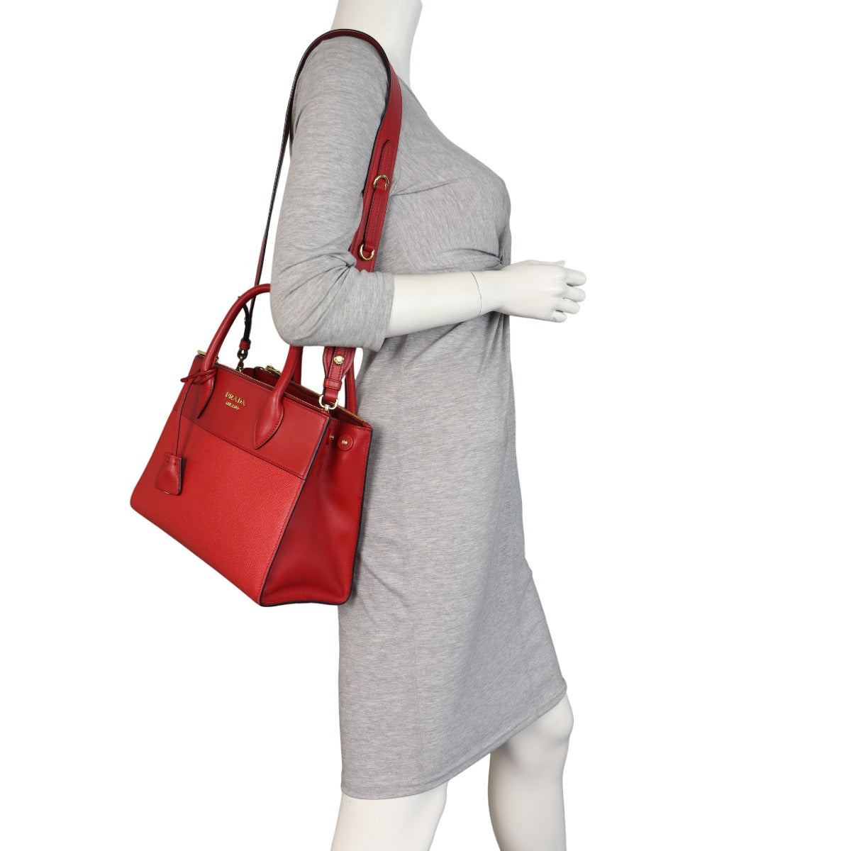 Prada Saffiano City Calf Esplanade Small