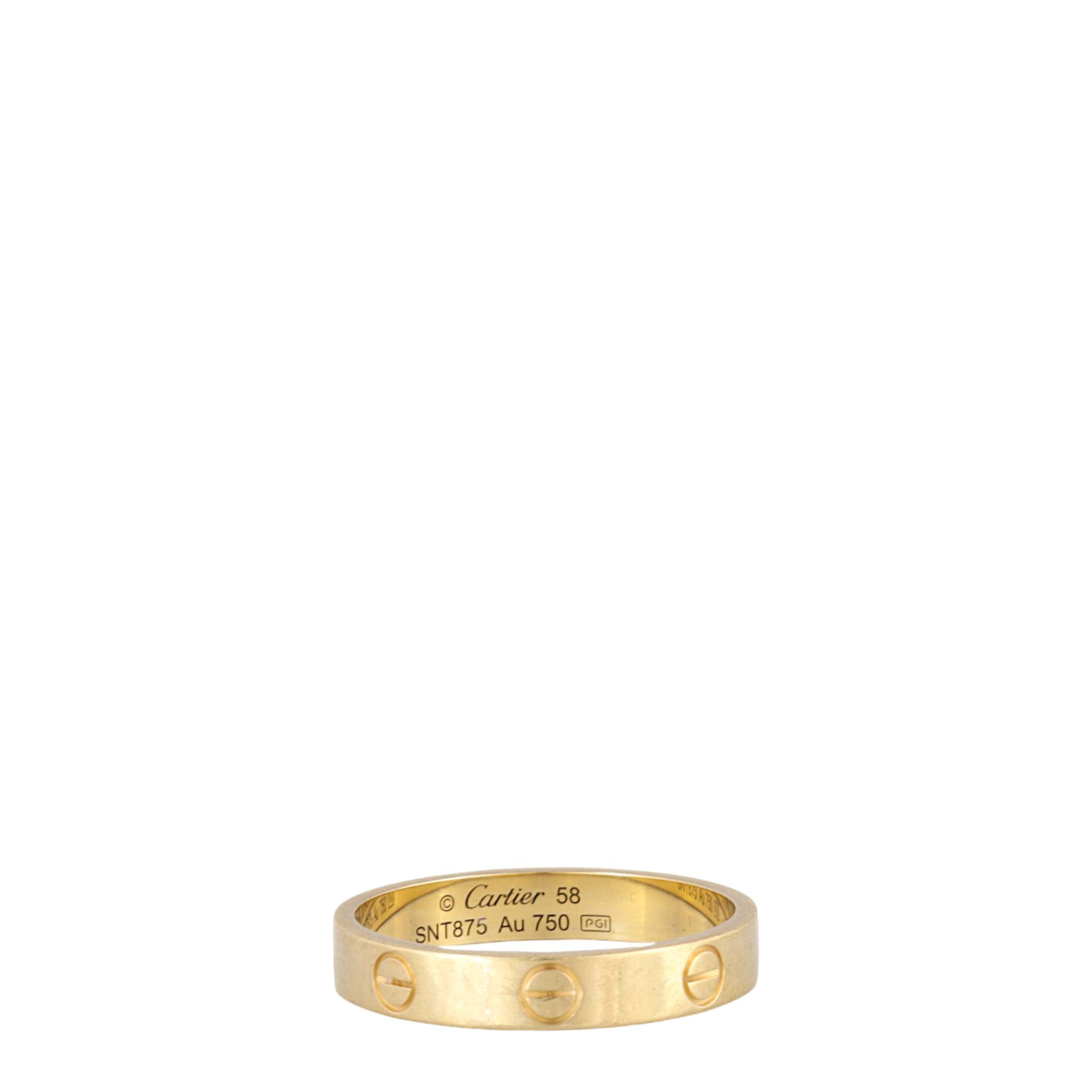 Cartier Love Ring Small 18k Yellow Gold