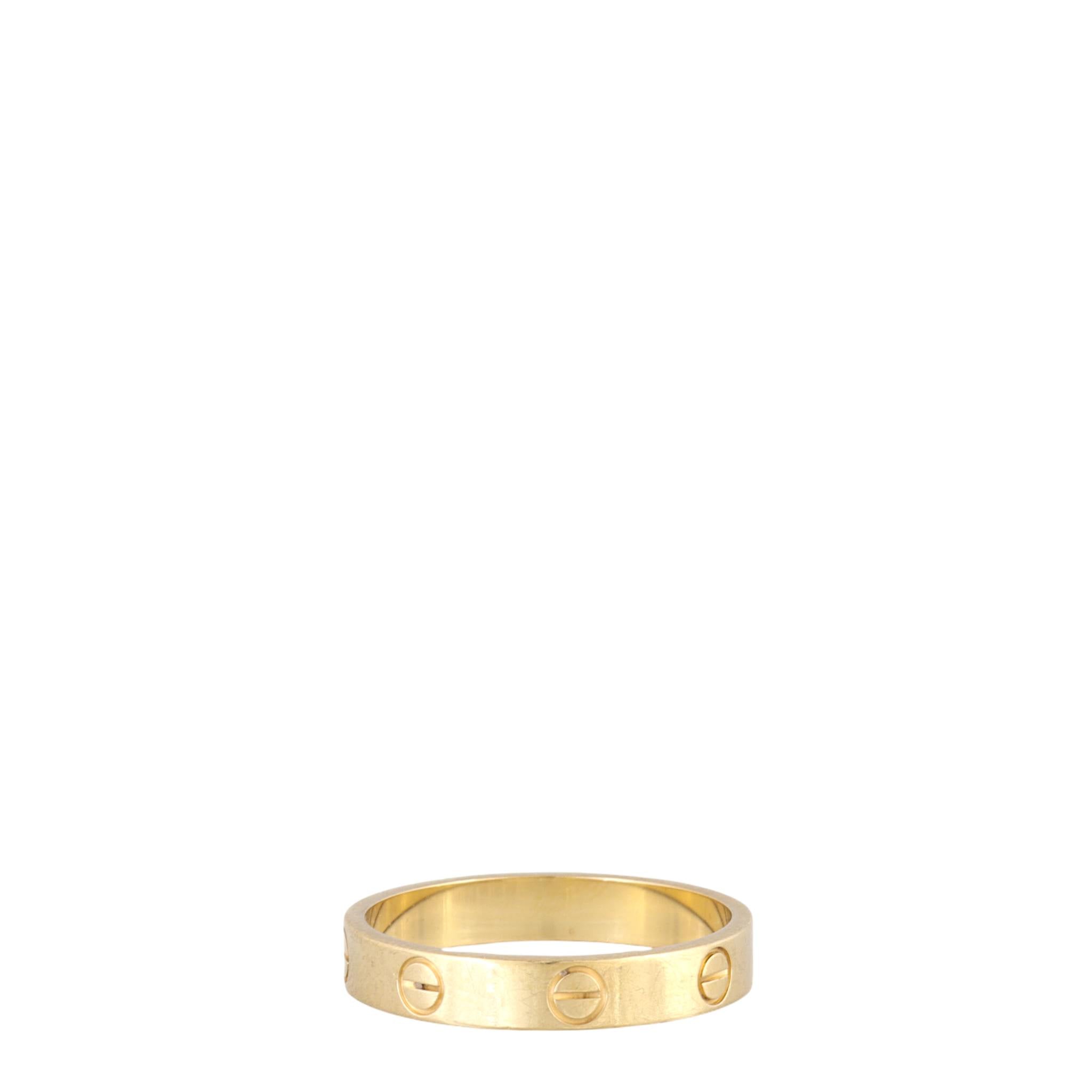 Cartier Love Ring Small 18k Yellow Gold