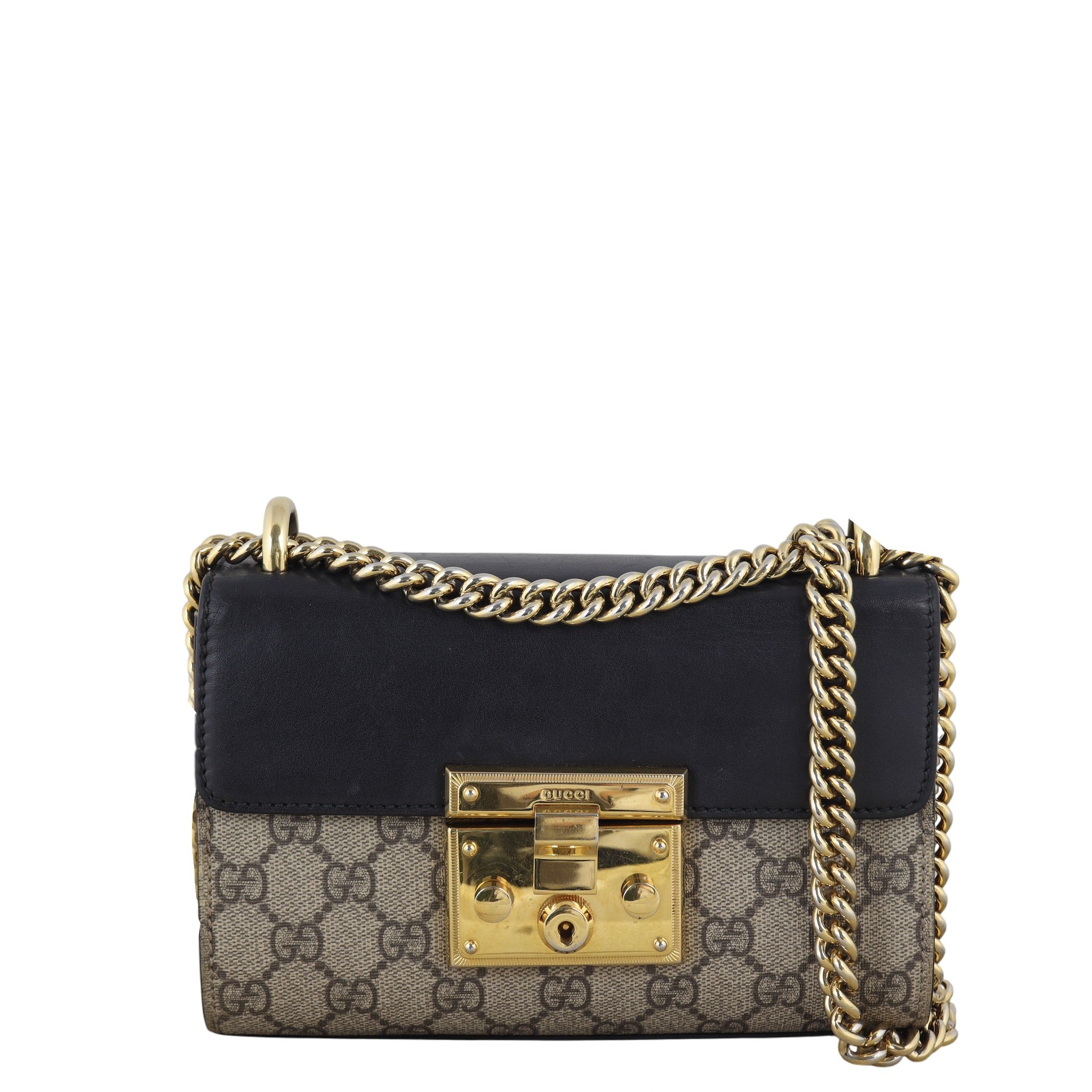 Gucci GG Supreme Padlock Small Shoulder Bag