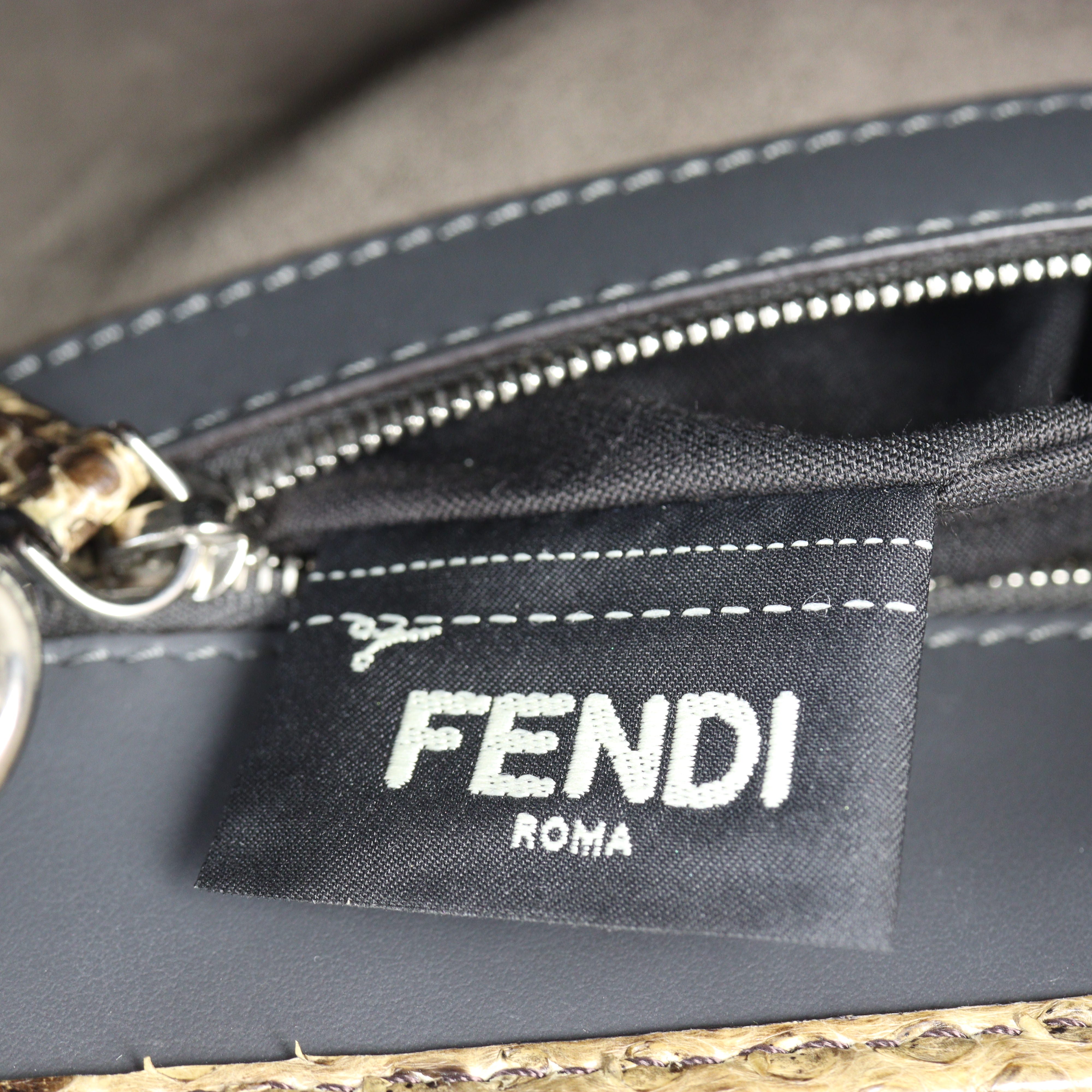 Fendi Runaway Tote Small Python