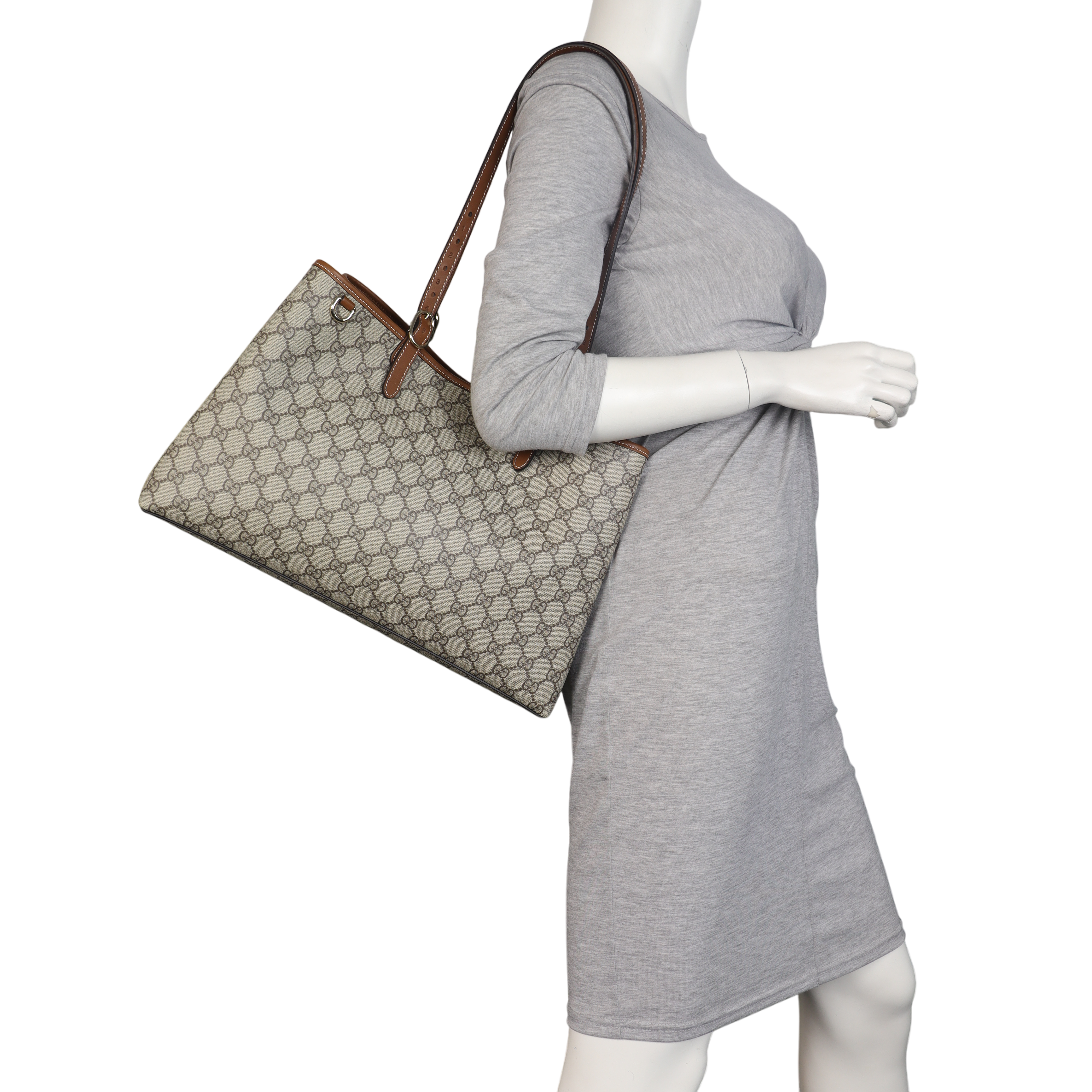 Gucci GG Monogram Emblem Tote Large