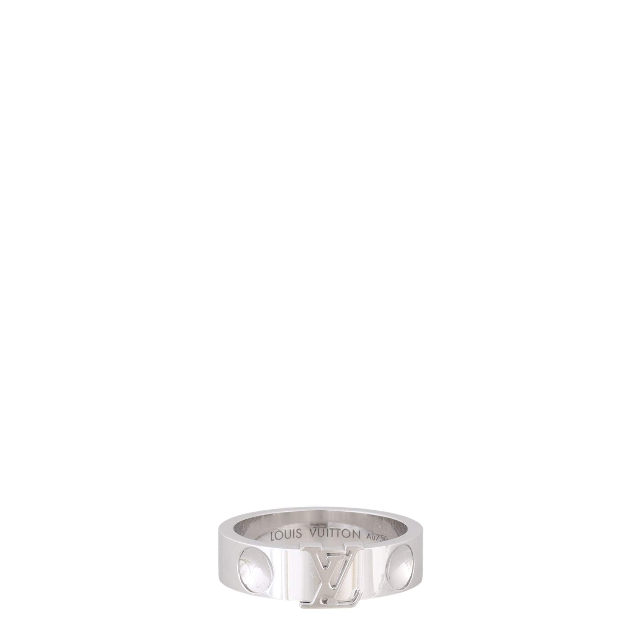 Louis Vuitton Empreinte 18k White Gold Ring Medium