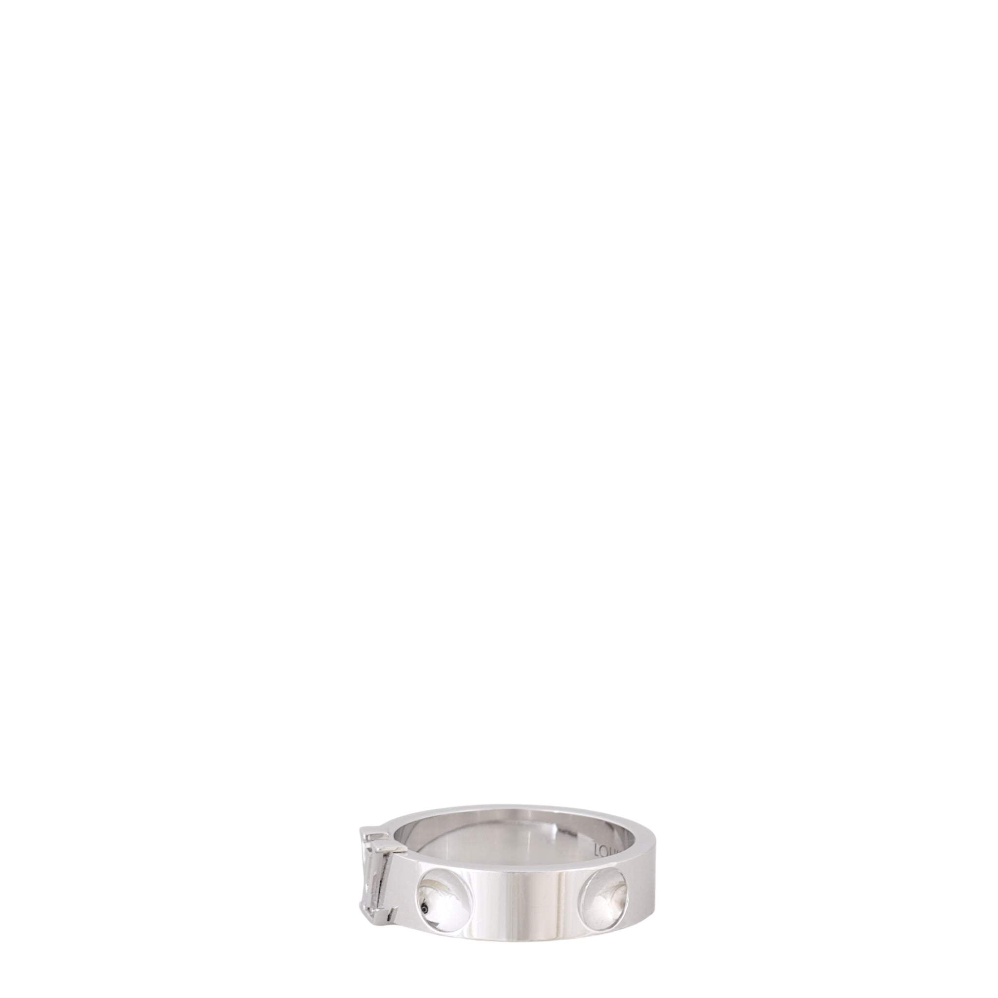 Louis Vuitton Empreinte 18k White Gold Ring Medium