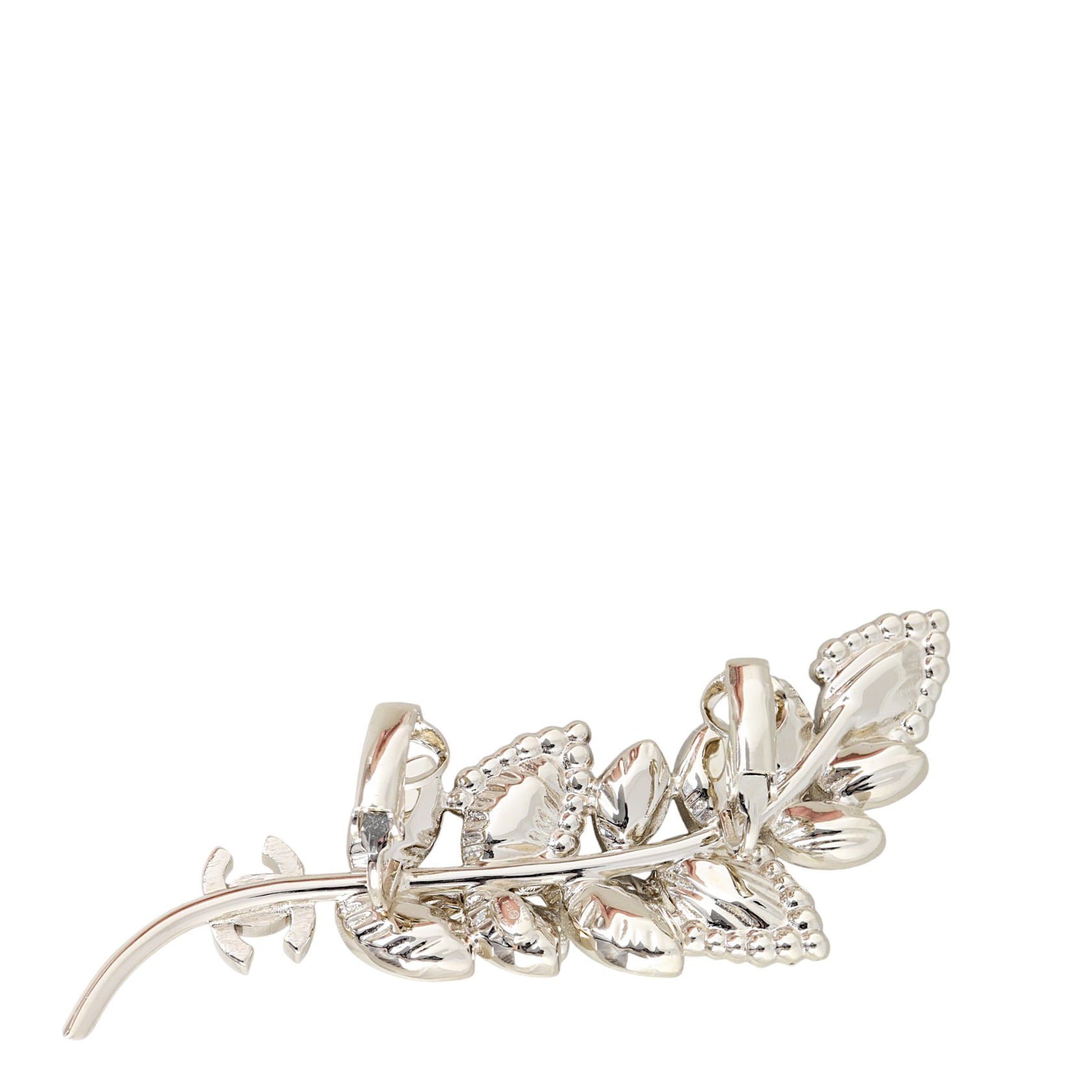 Chanel CC Crystal Leaf Climber Single Ear Clip