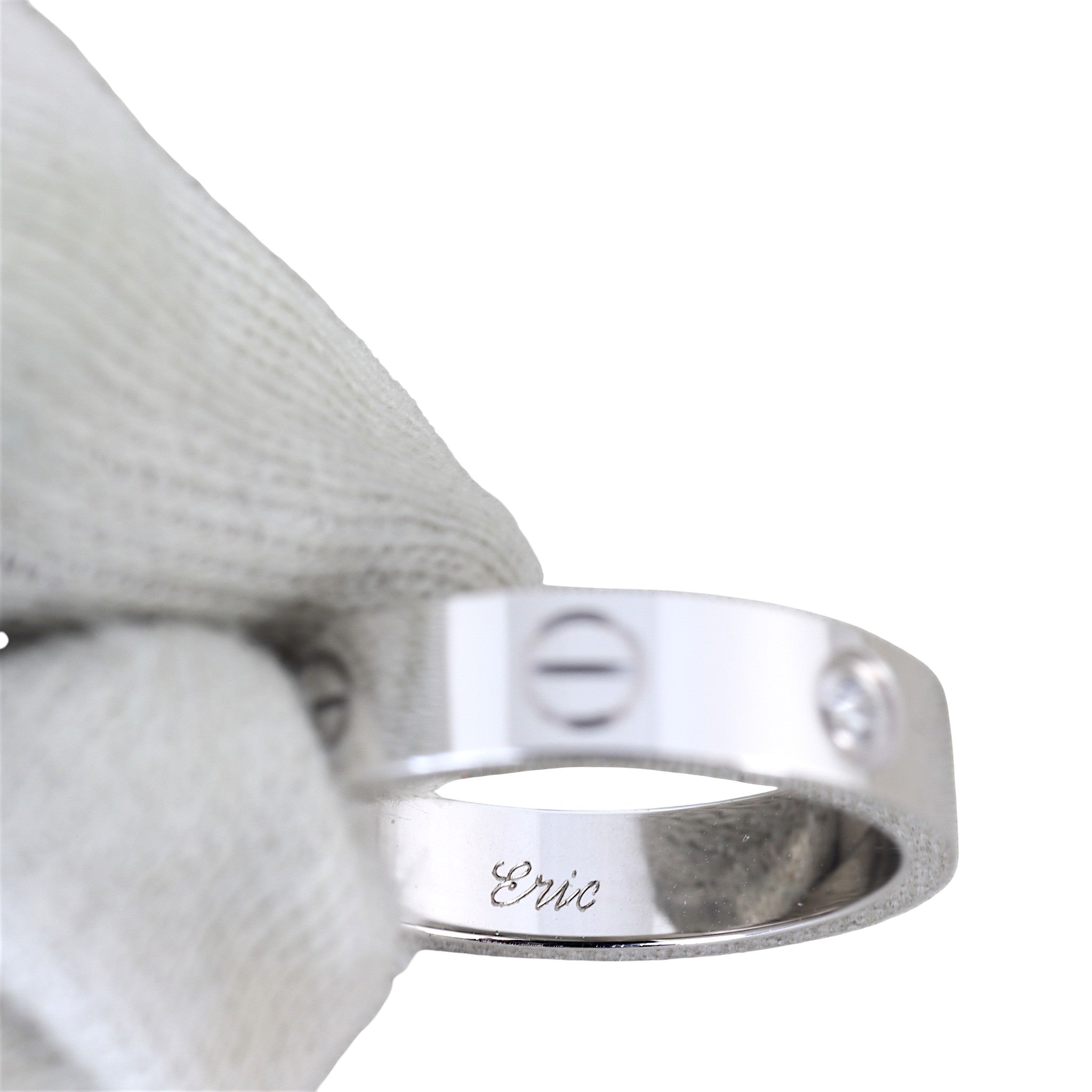 Cartier Love Ring Small 18k White Gold 1 Diamond