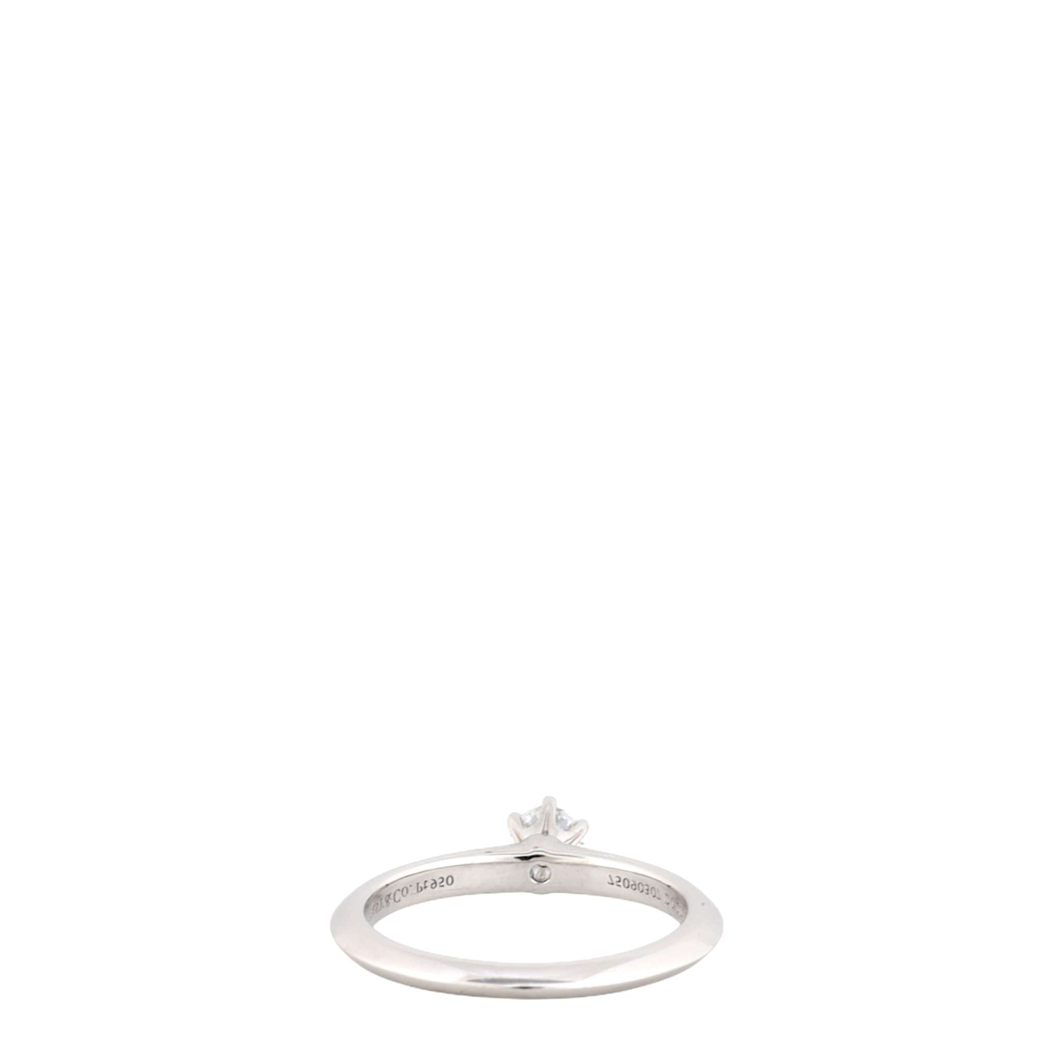 Tiffany & Co Setting Solitaire Diamond Platinum Ring