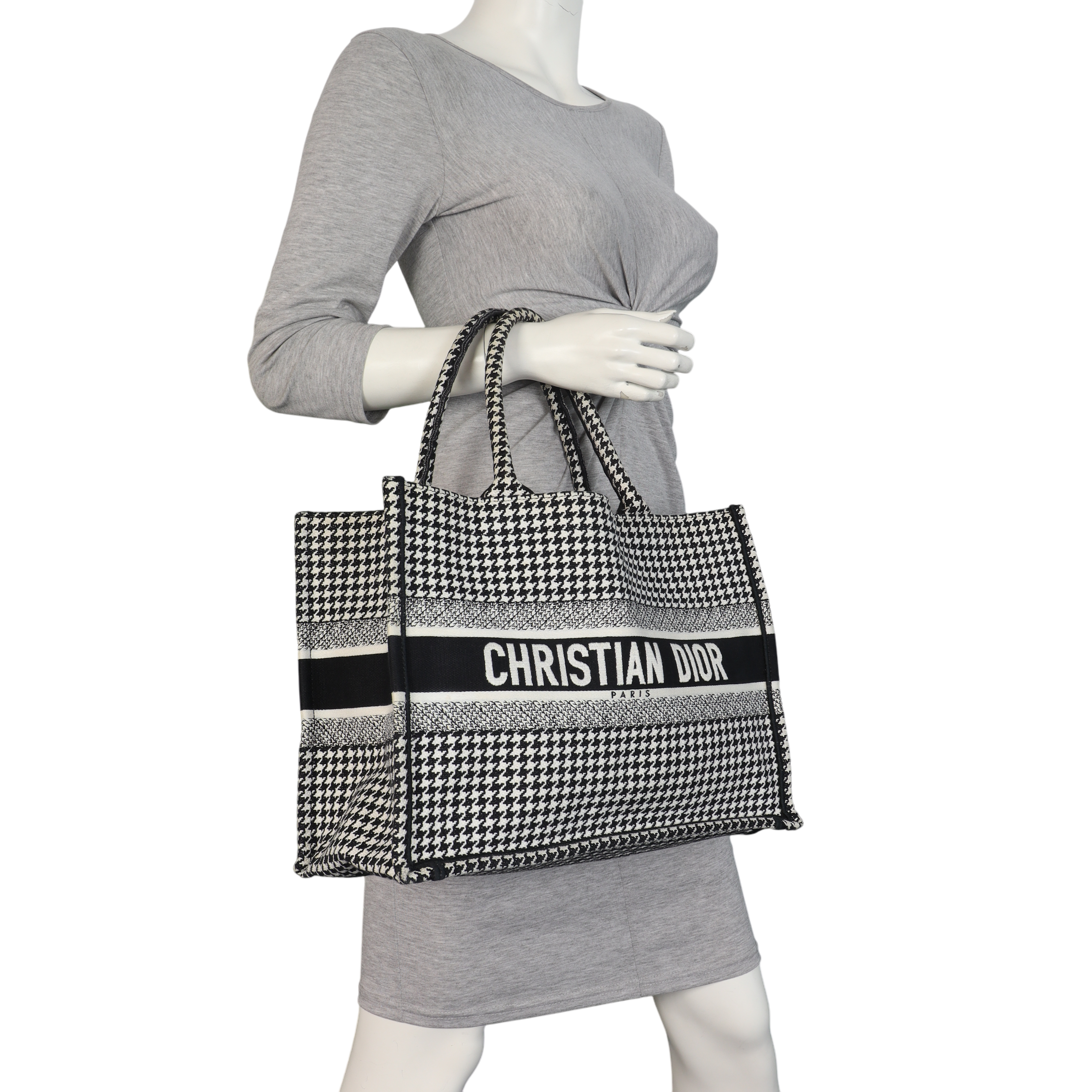 Dior Book Tote Medium Houndstooth