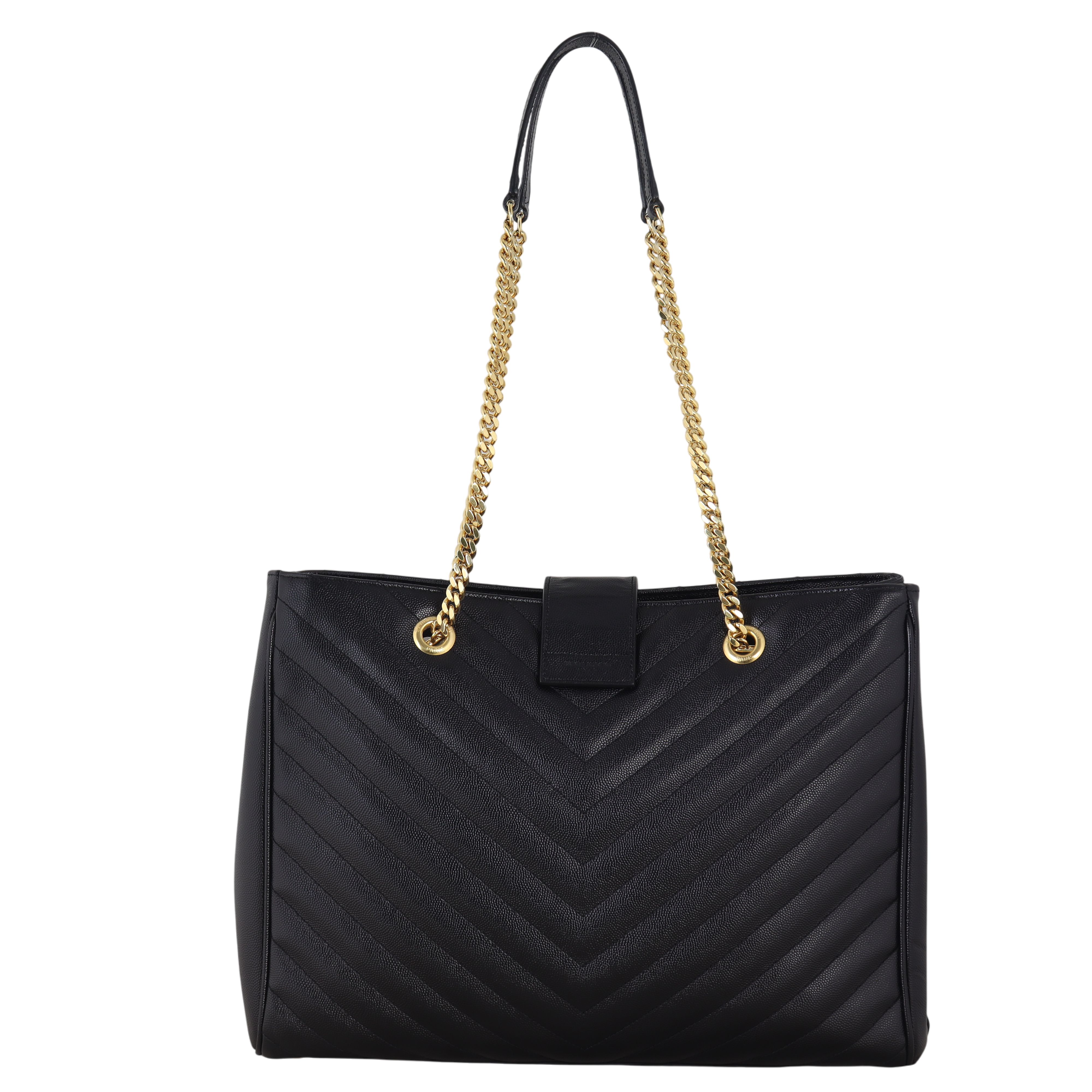Saint Laurent Chevron Shopping Tote
