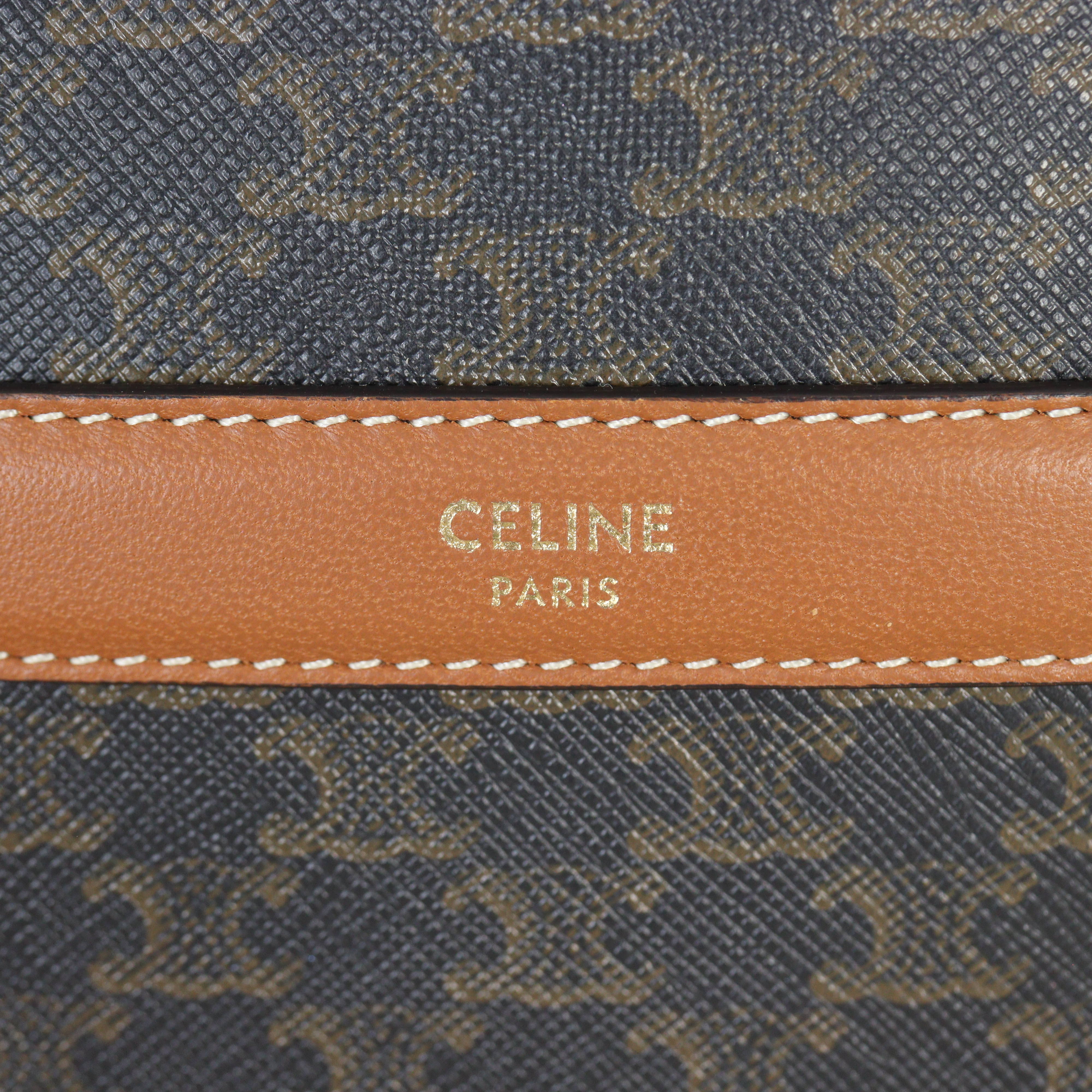 Celine Triomphe Round Purse on Strap