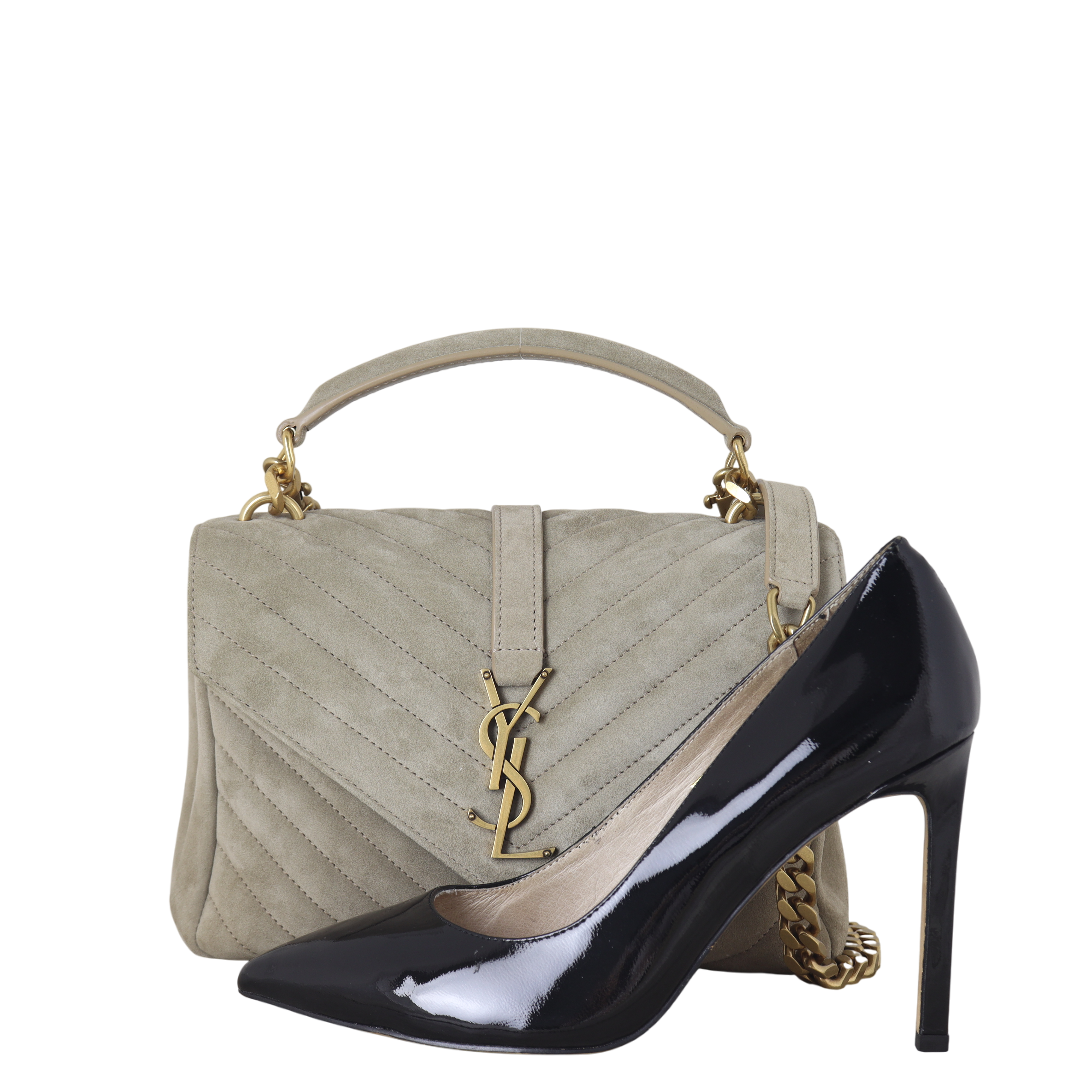 Saint Laurent College Medium Suede