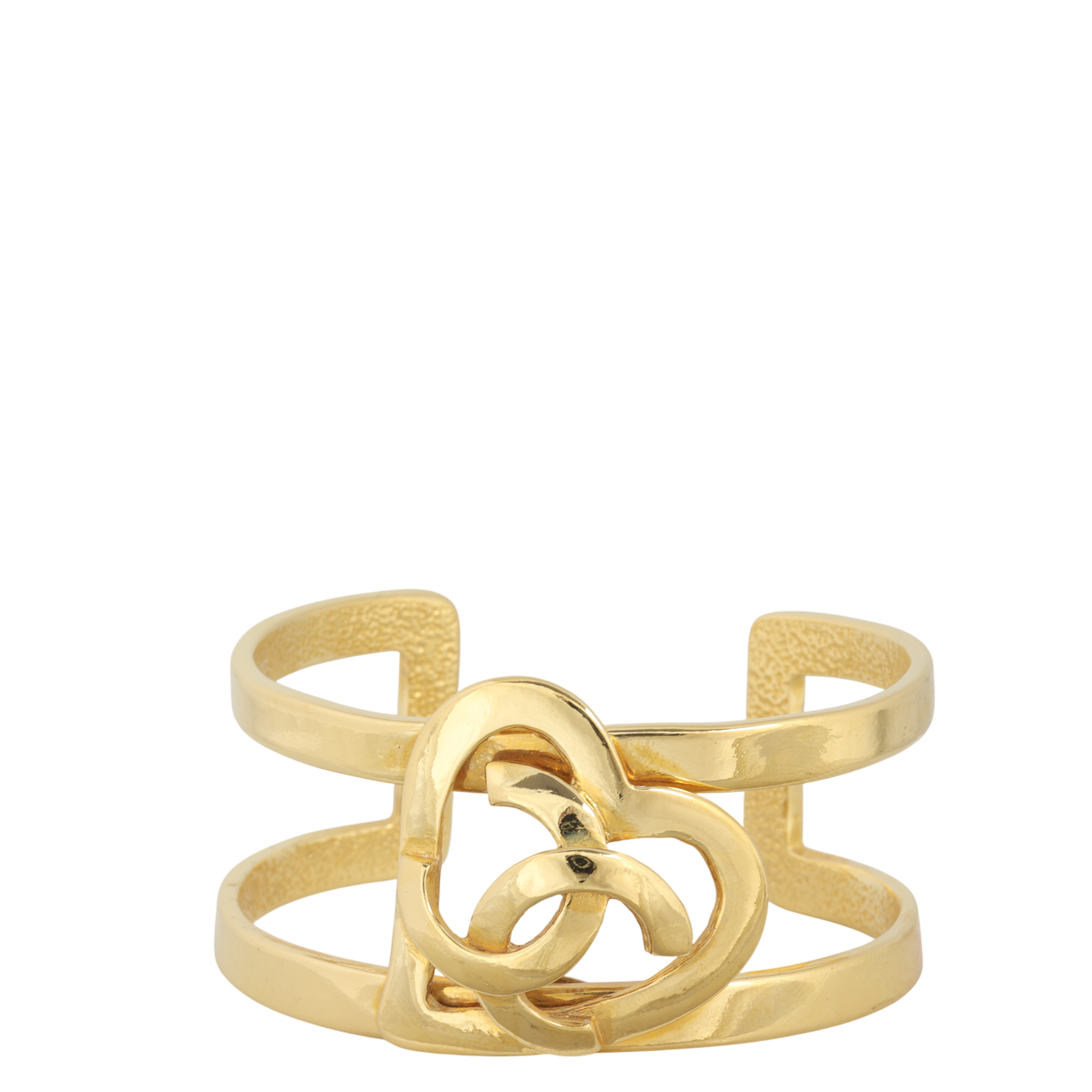 Chanel CC Heart Cuff Bracelet