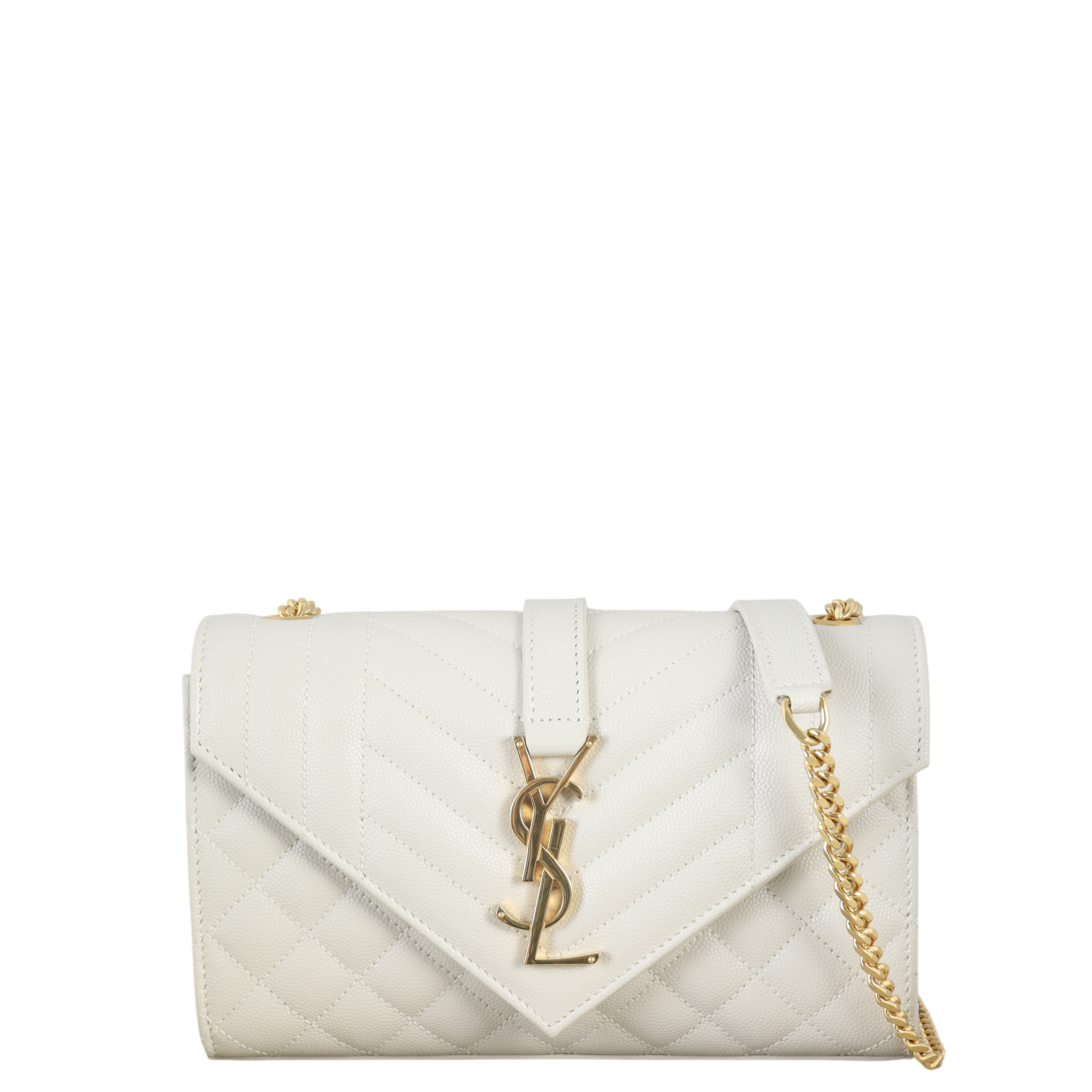 Saint Laurent Monogram Mix Matelasse Envelope Chain Bag Small