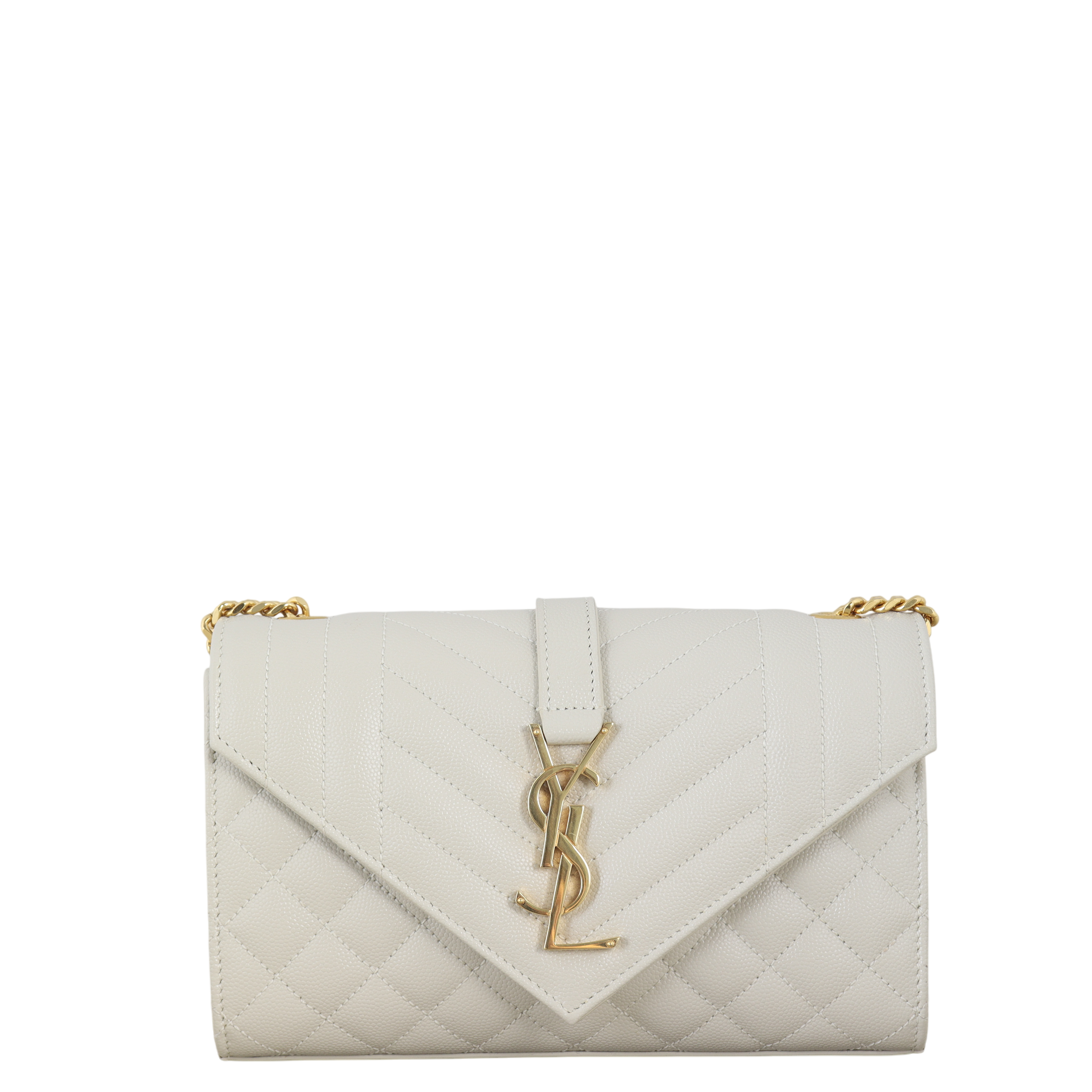 Saint Laurent Monogram Mix Matelasse Envelope Chain Bag Small