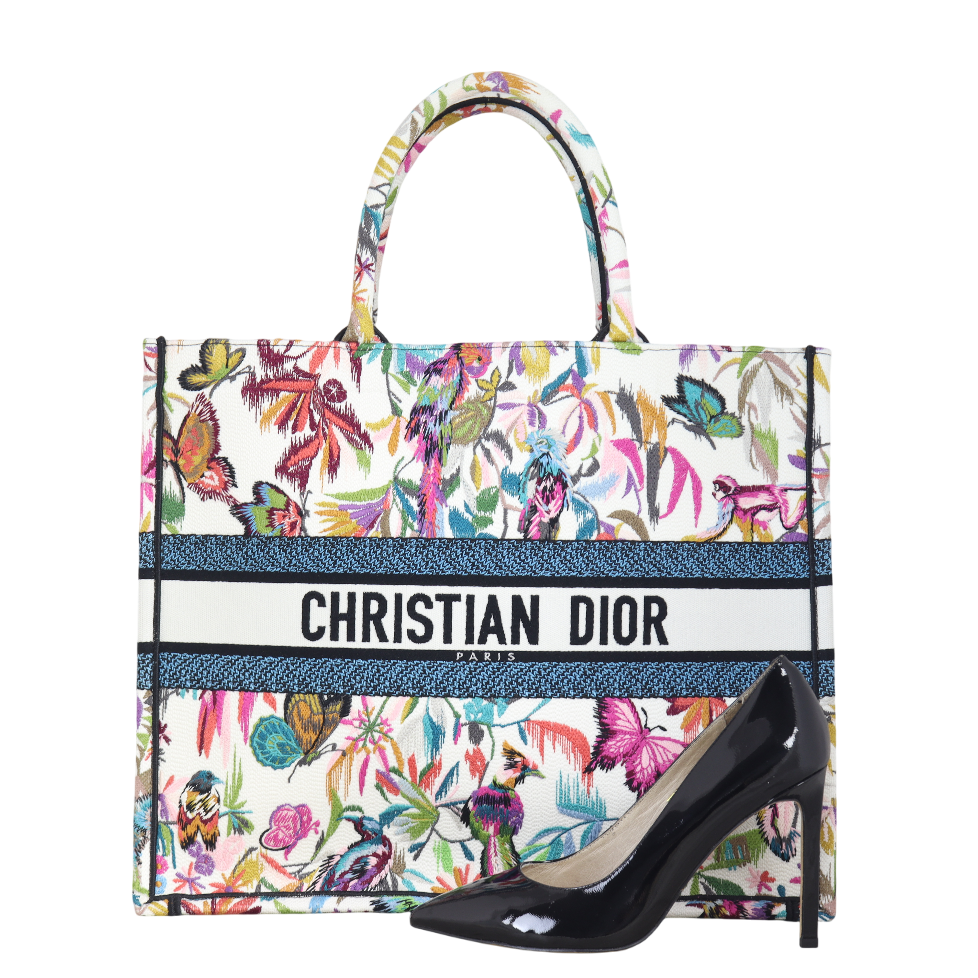 Dior Book Tote Large Butterflies