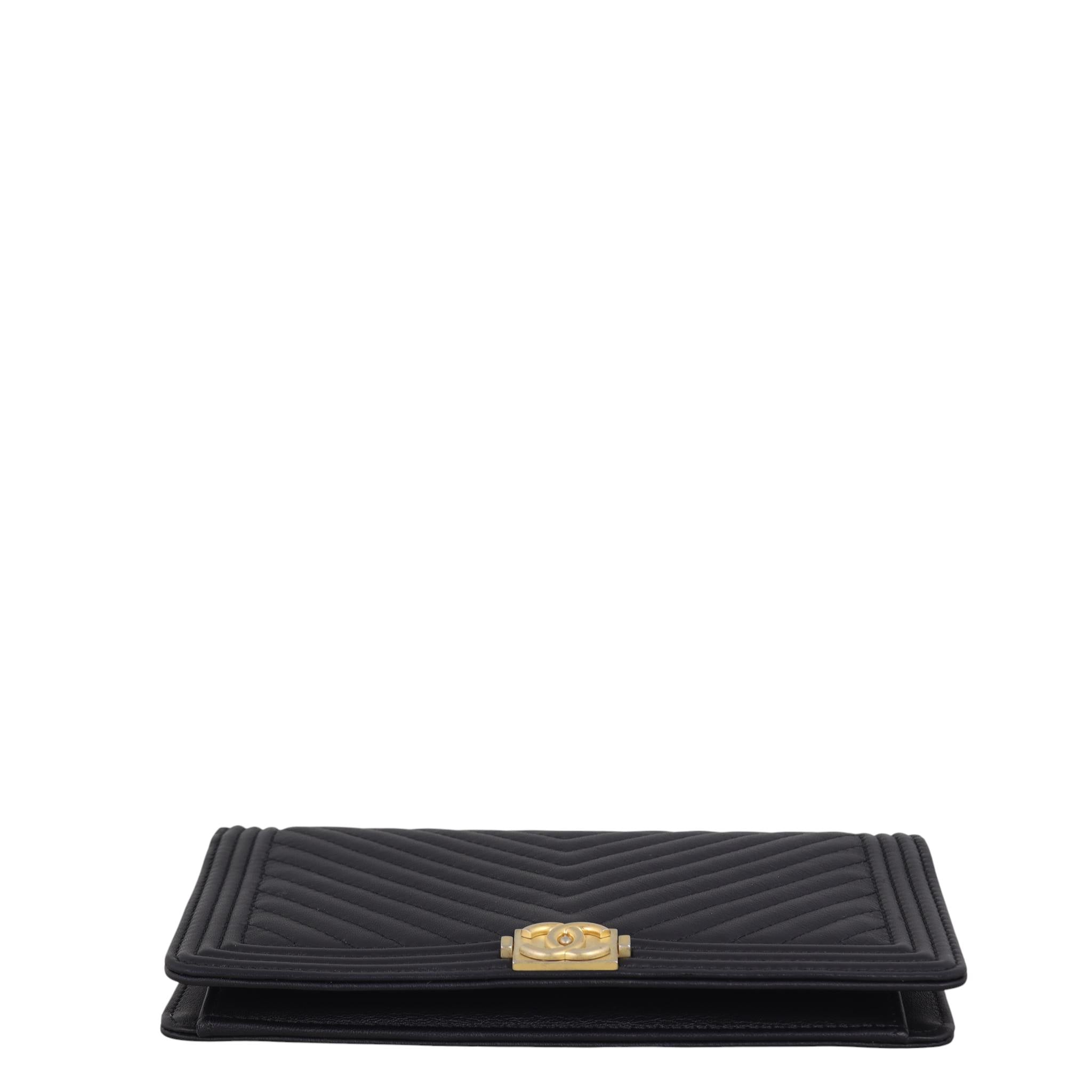 Chanel Boy Long Flap Wallet Chevron