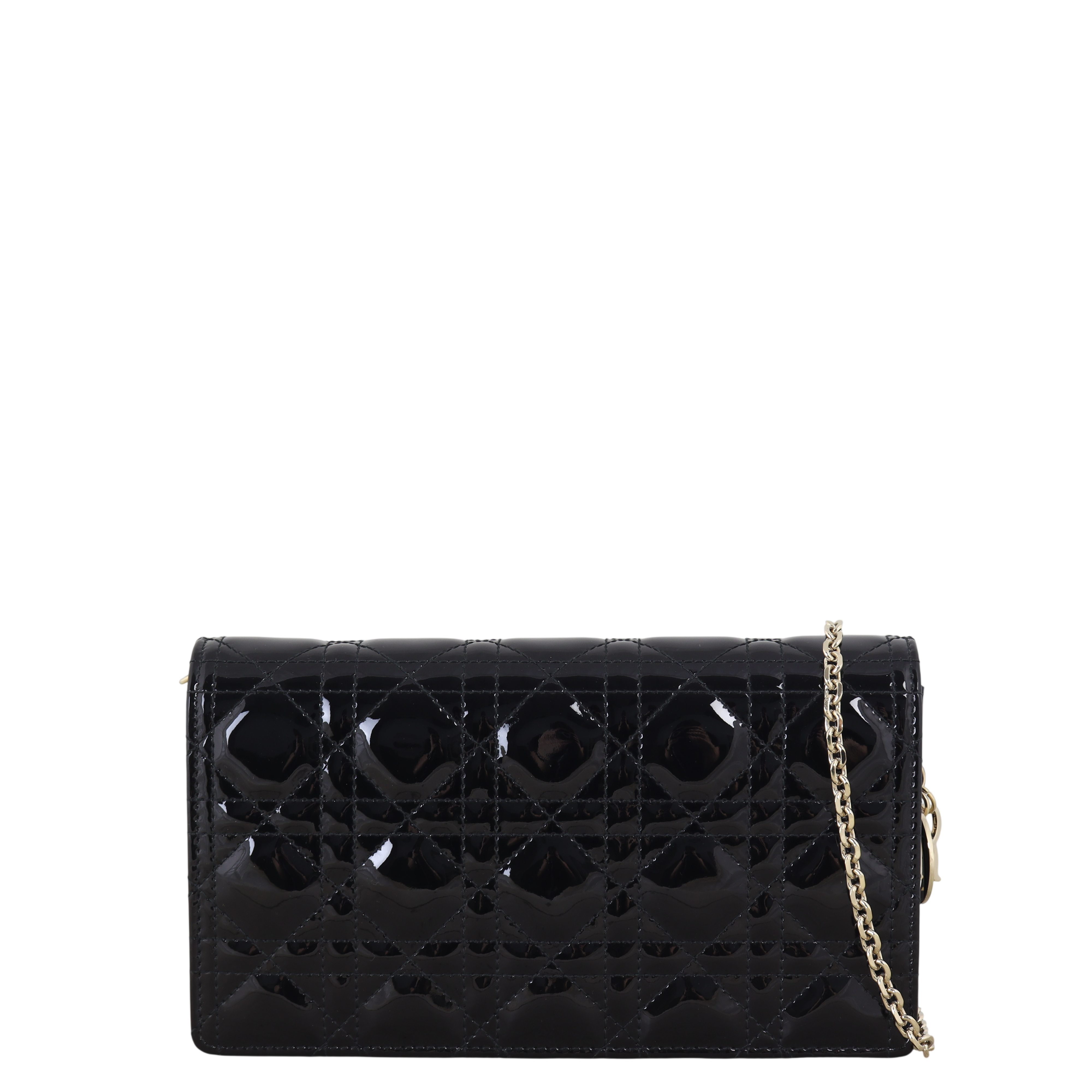 Dior Lady Dior Patent Cannage Pouch