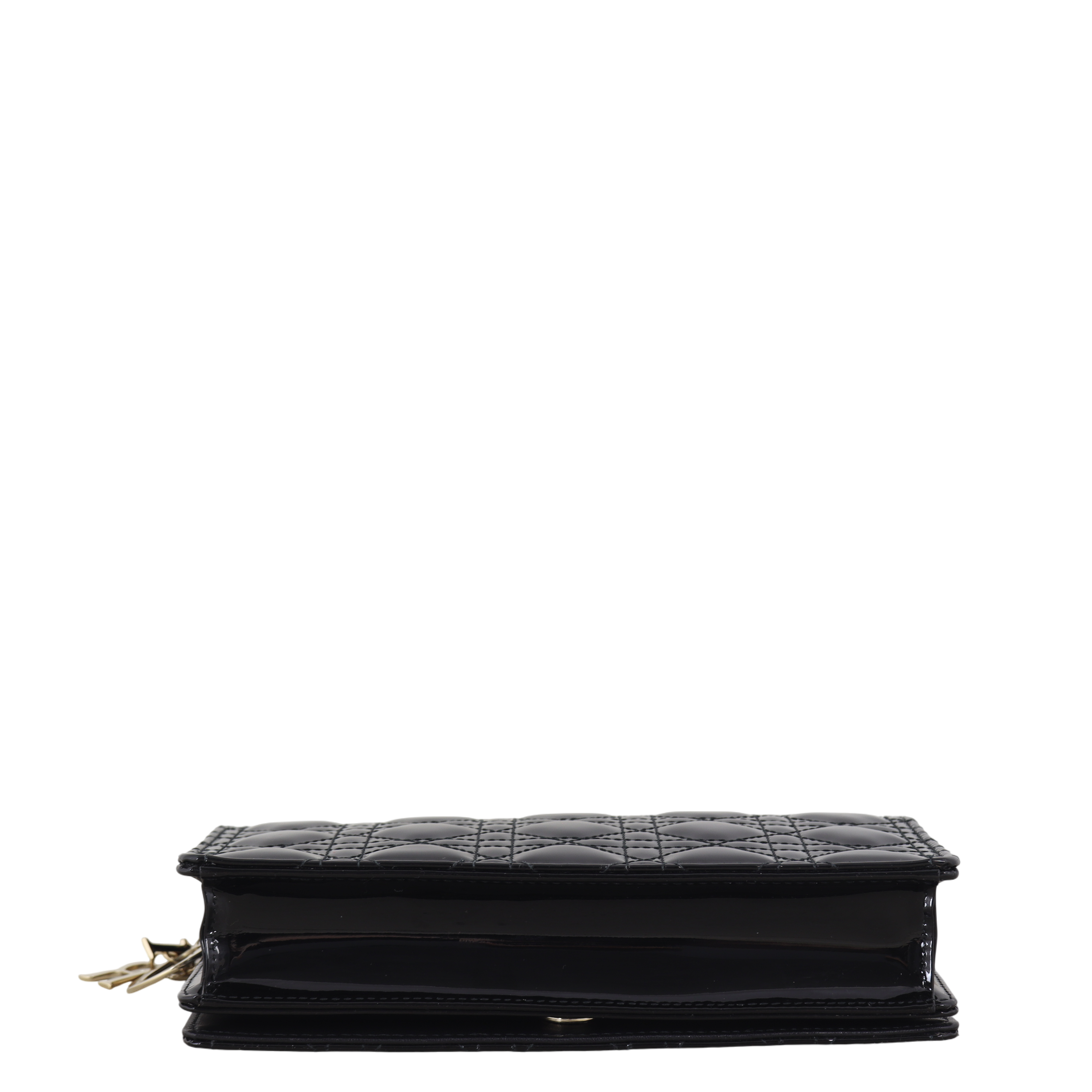 Dior Lady Dior Patent Cannage Pouch