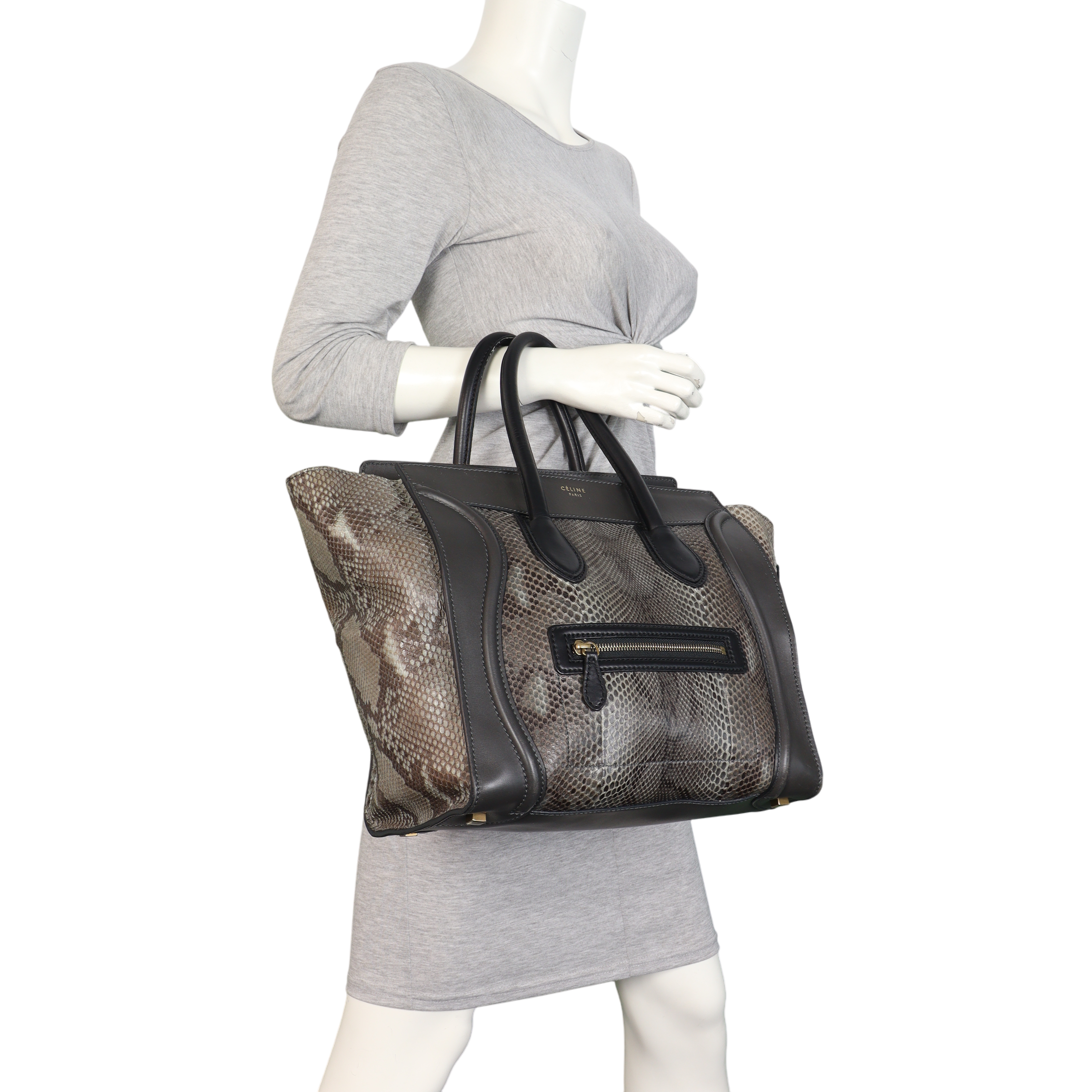 Celine Mini Luggage Tote Python