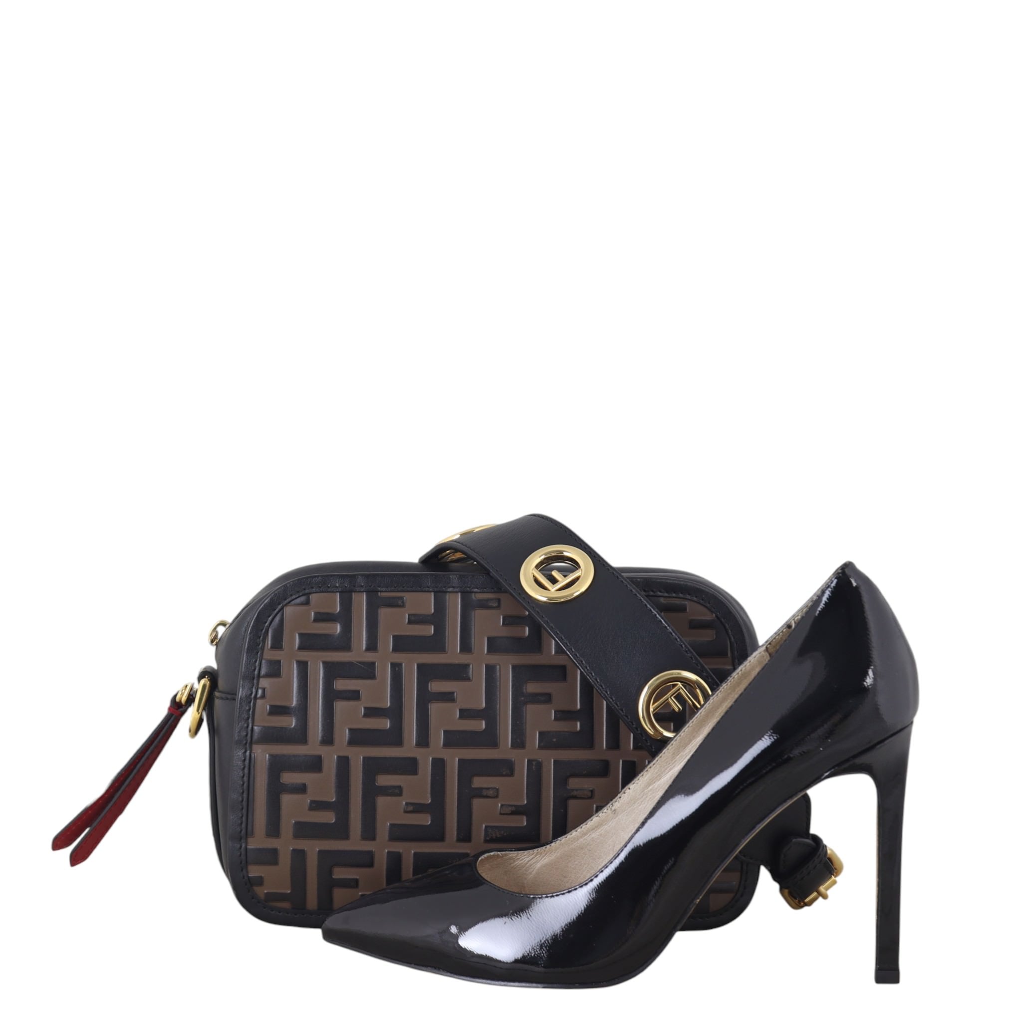 Fendi FF Embossed Camera Bag