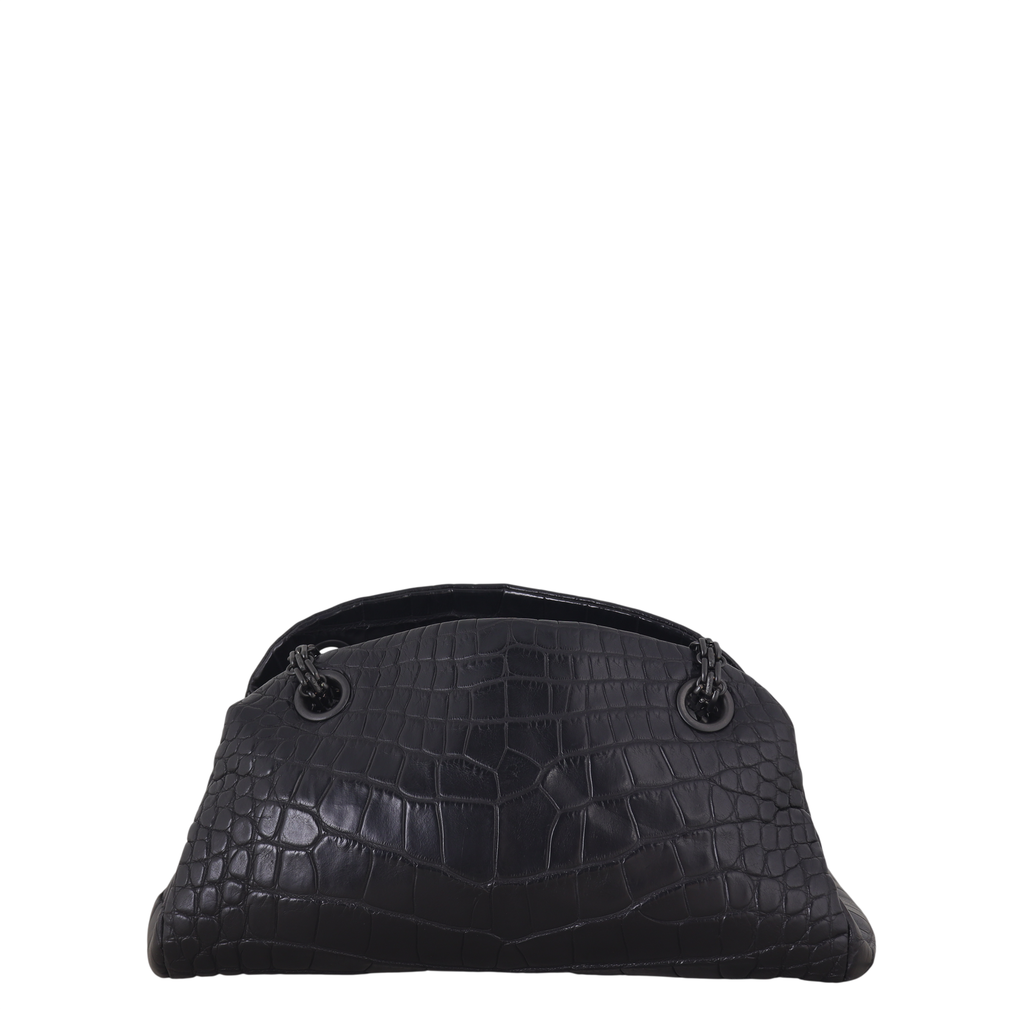 Chanel Just Mademoiselle Bowler Bag Croc Embossed Mini
