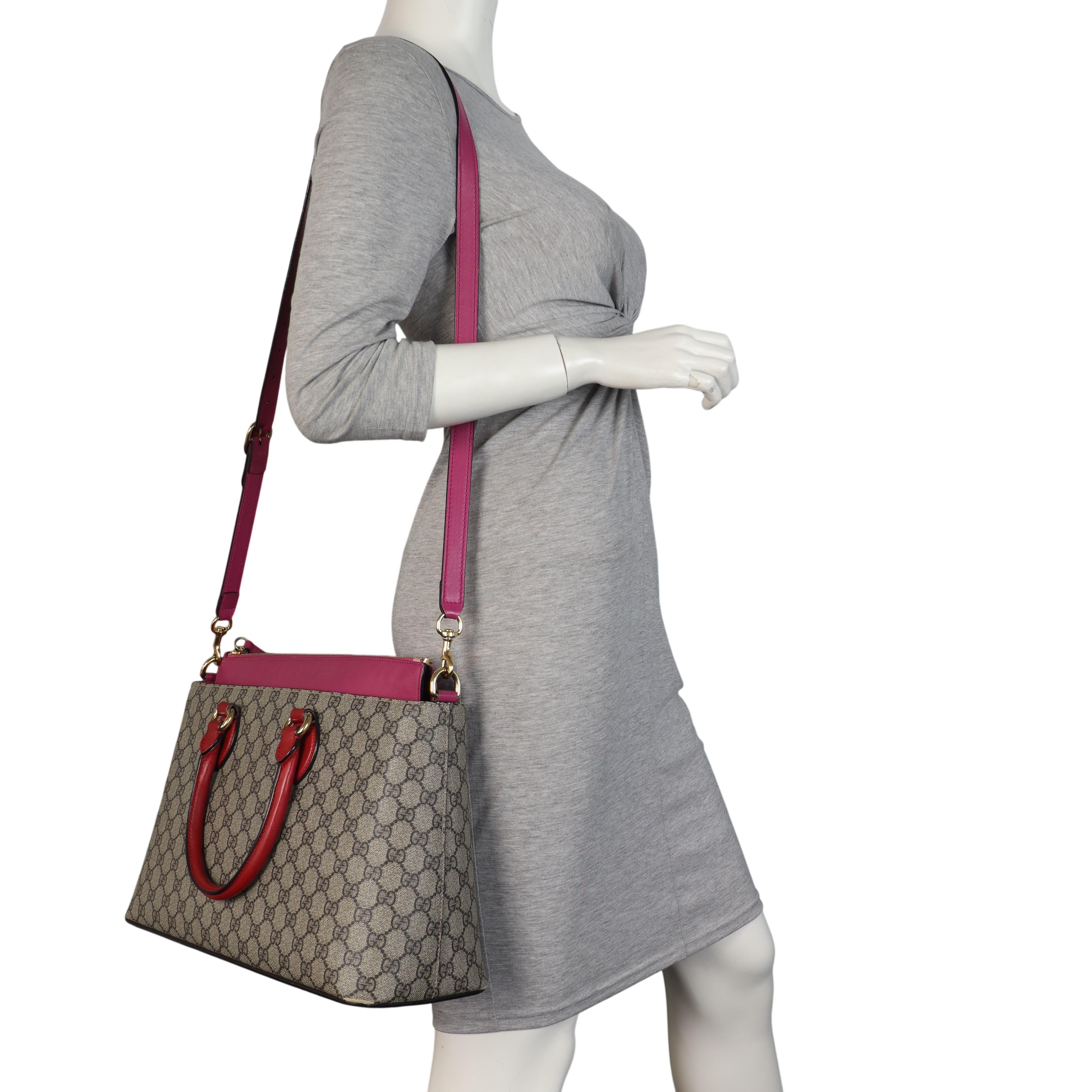 Gucci GG Supreme Linea A Zip Tote