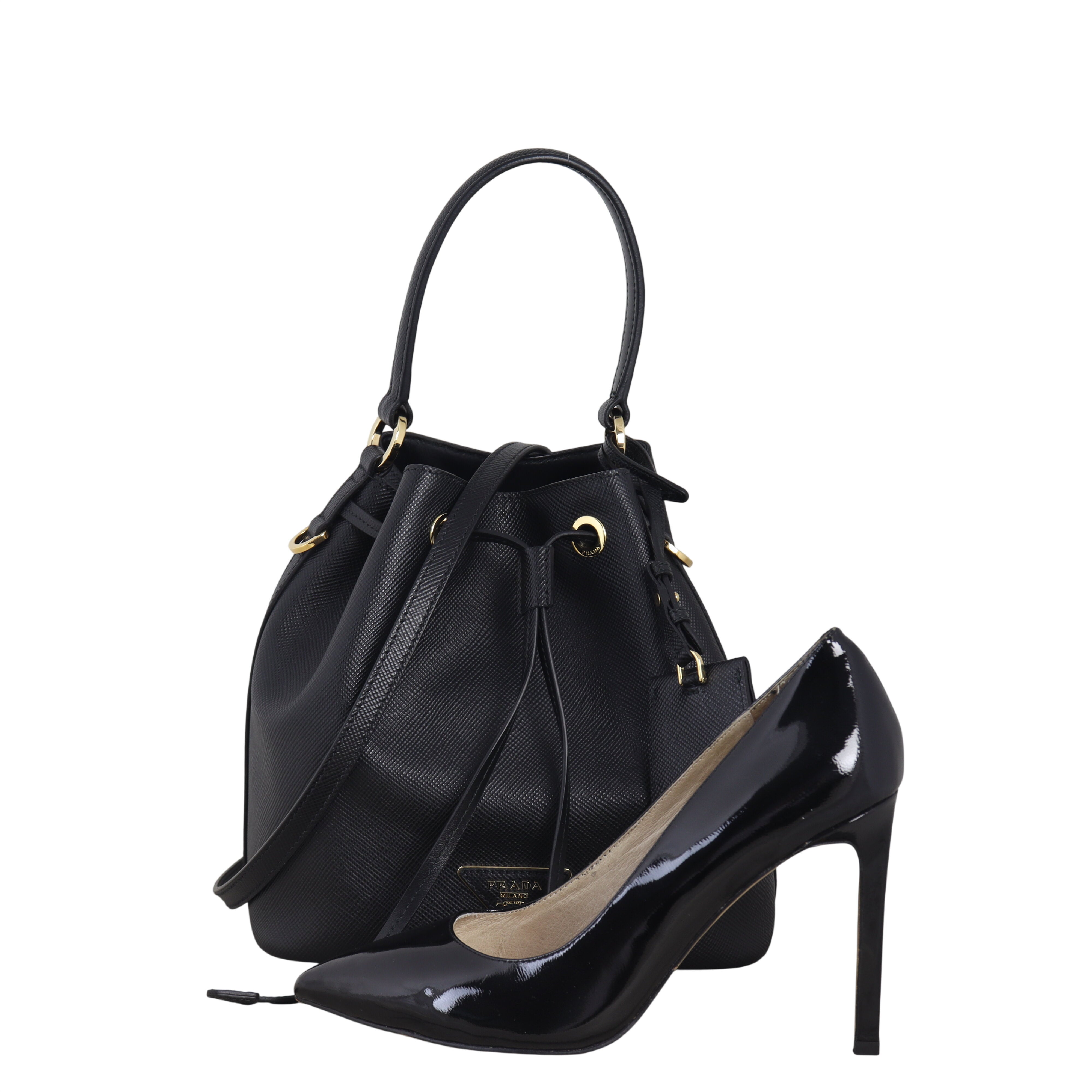 Prada Saffiano Lux Bucket Bag
