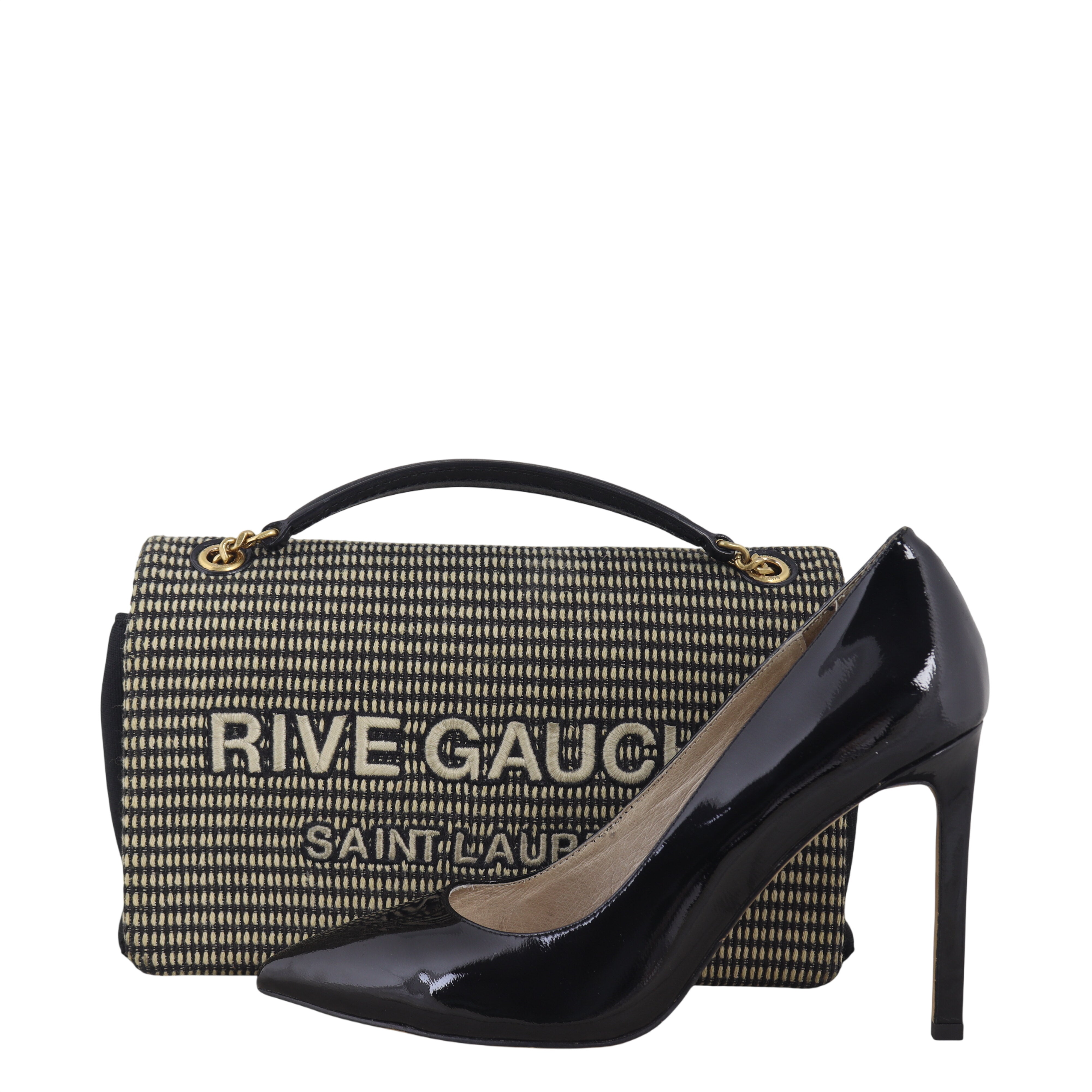 Saint Laurent Rive Gauche Chain Bag Embroidered