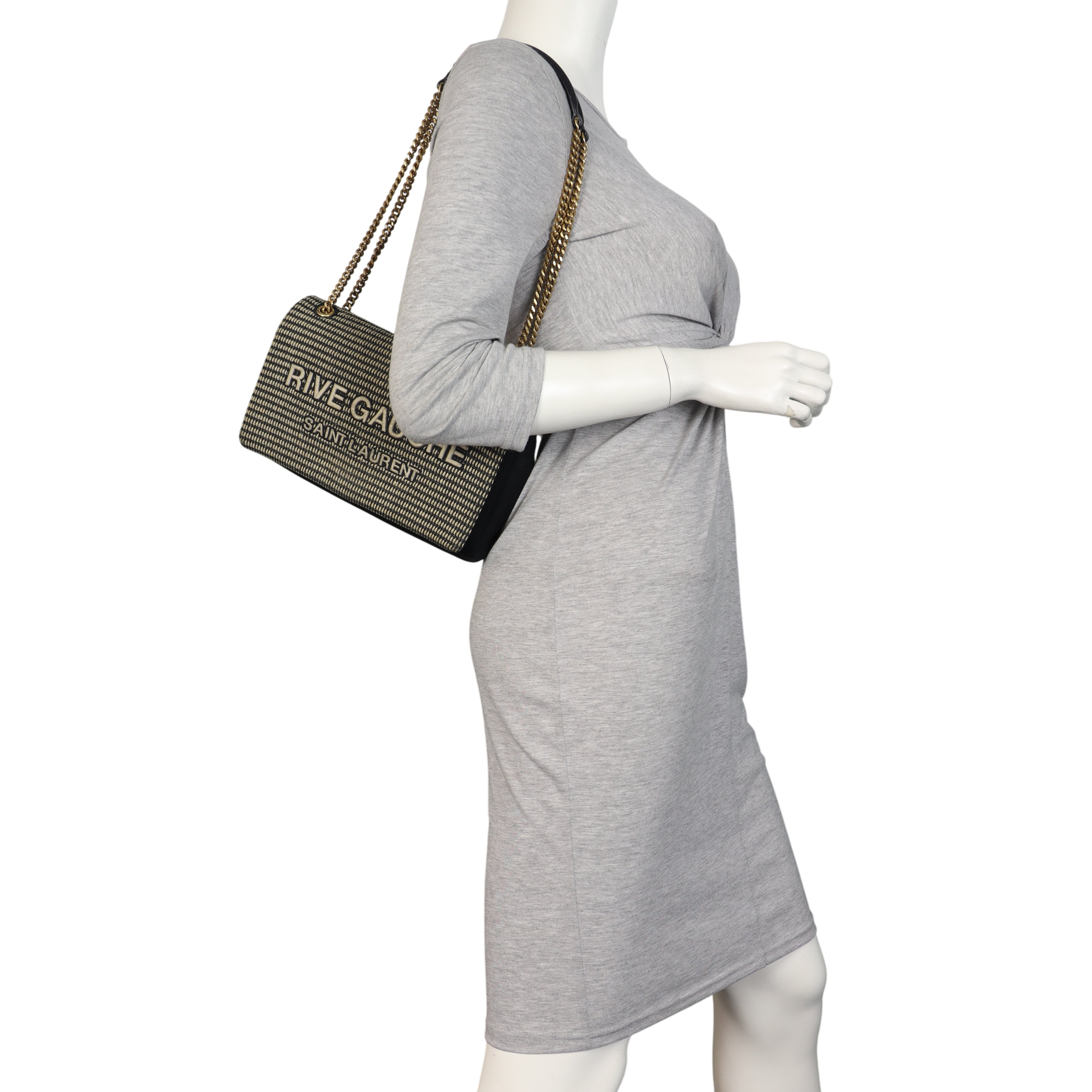 Saint Laurent Rive Gauche Chain Bag Embroidered