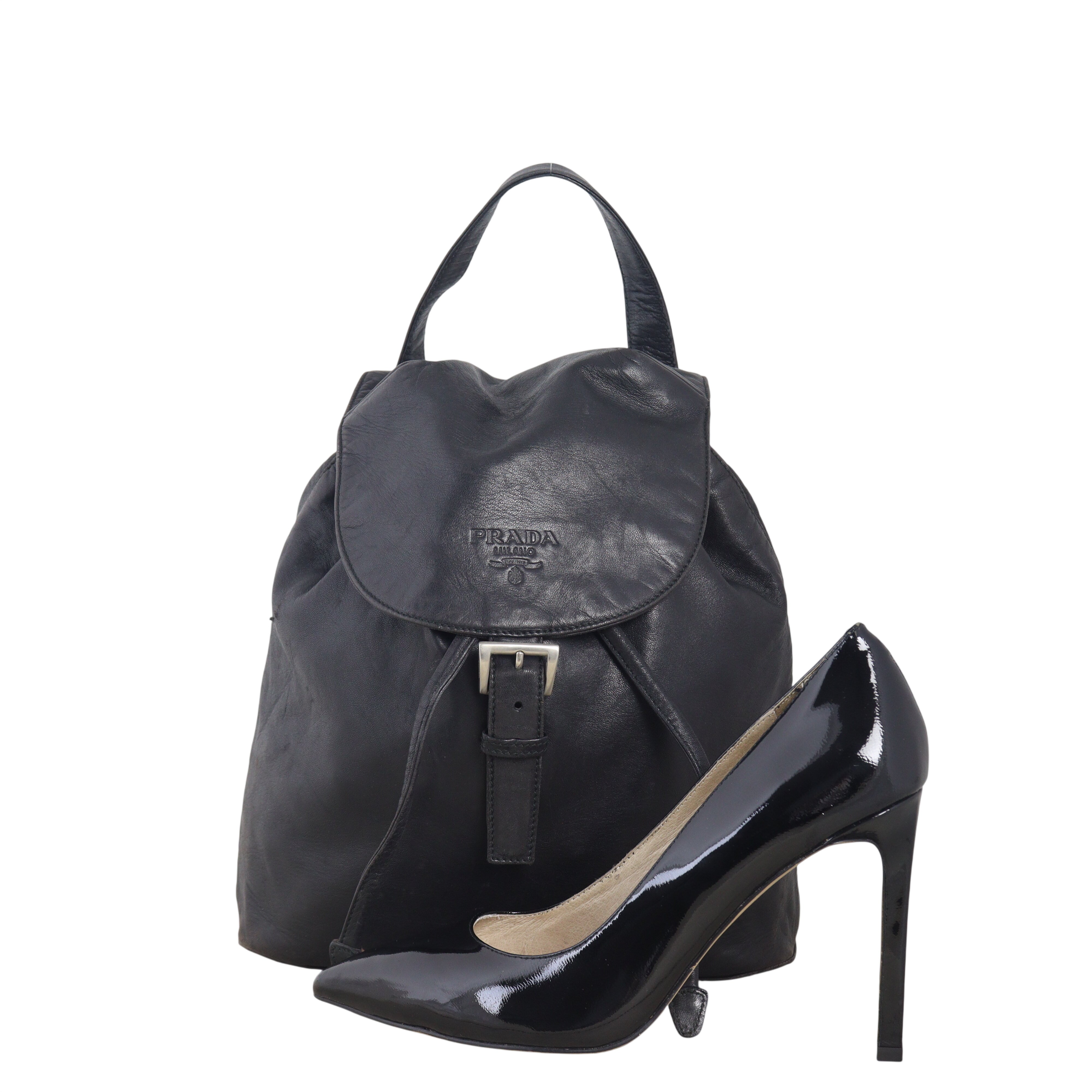 Prada Leather Drawstring Backpack