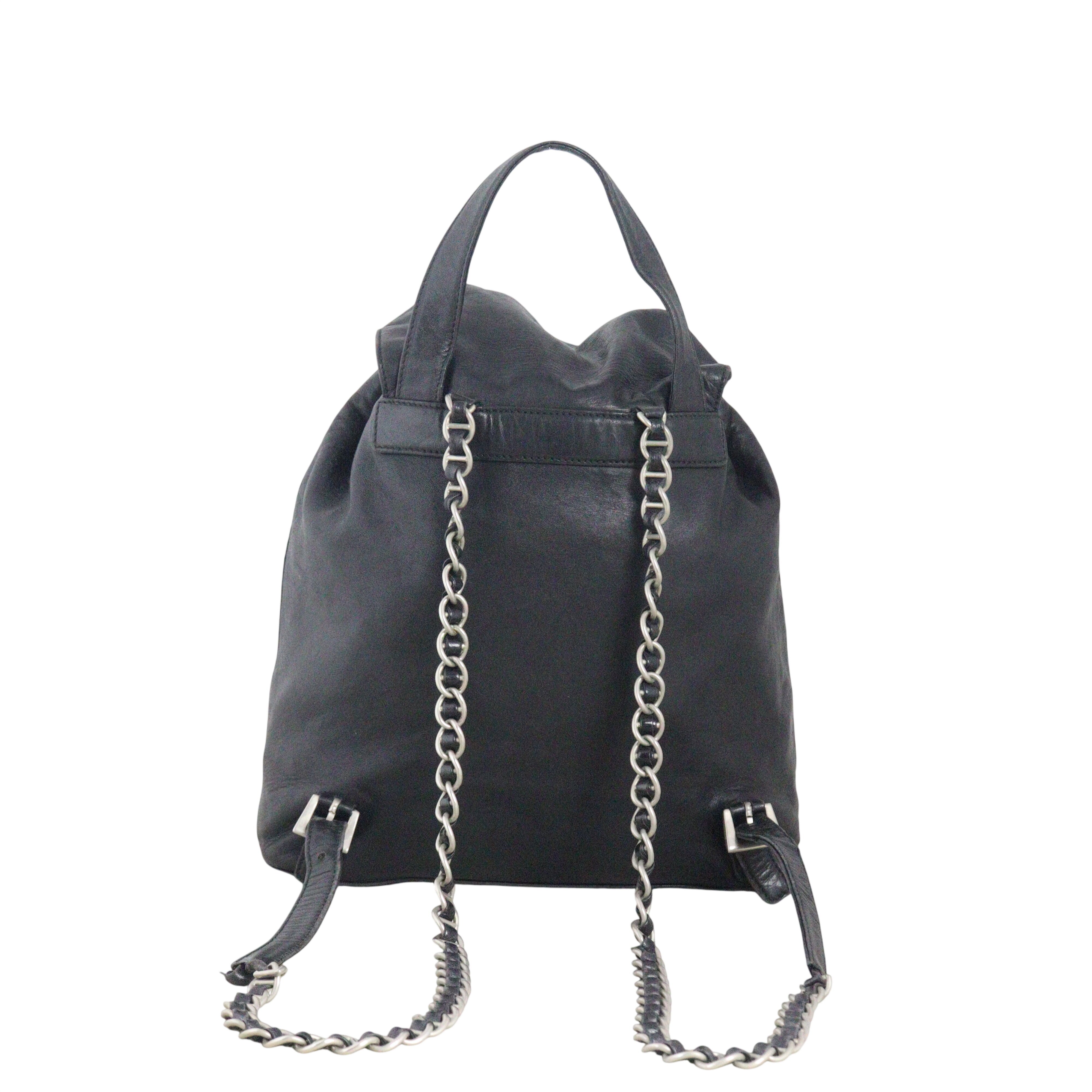 Prada Leather Drawstring Backpack
