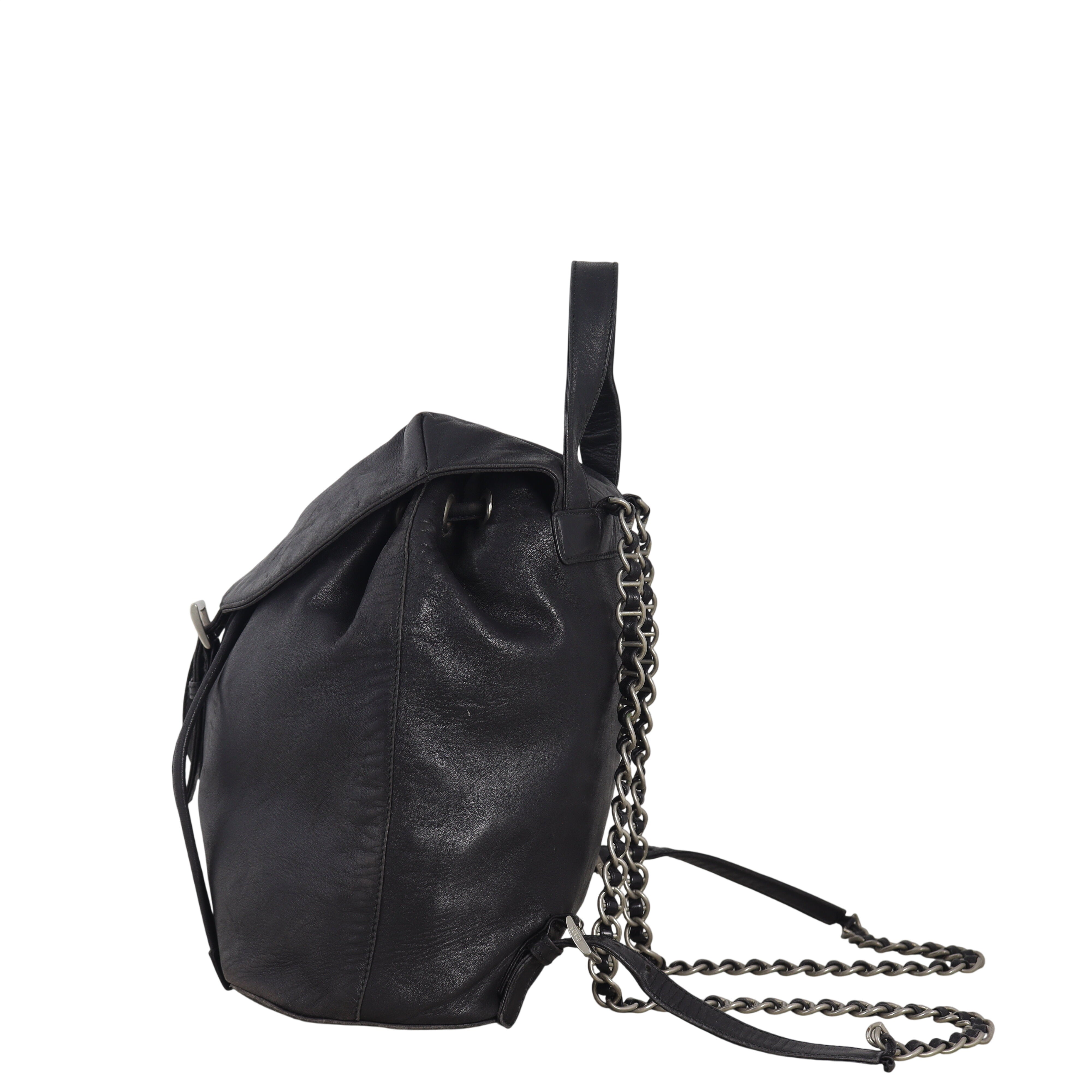 Prada Leather Drawstring Backpack