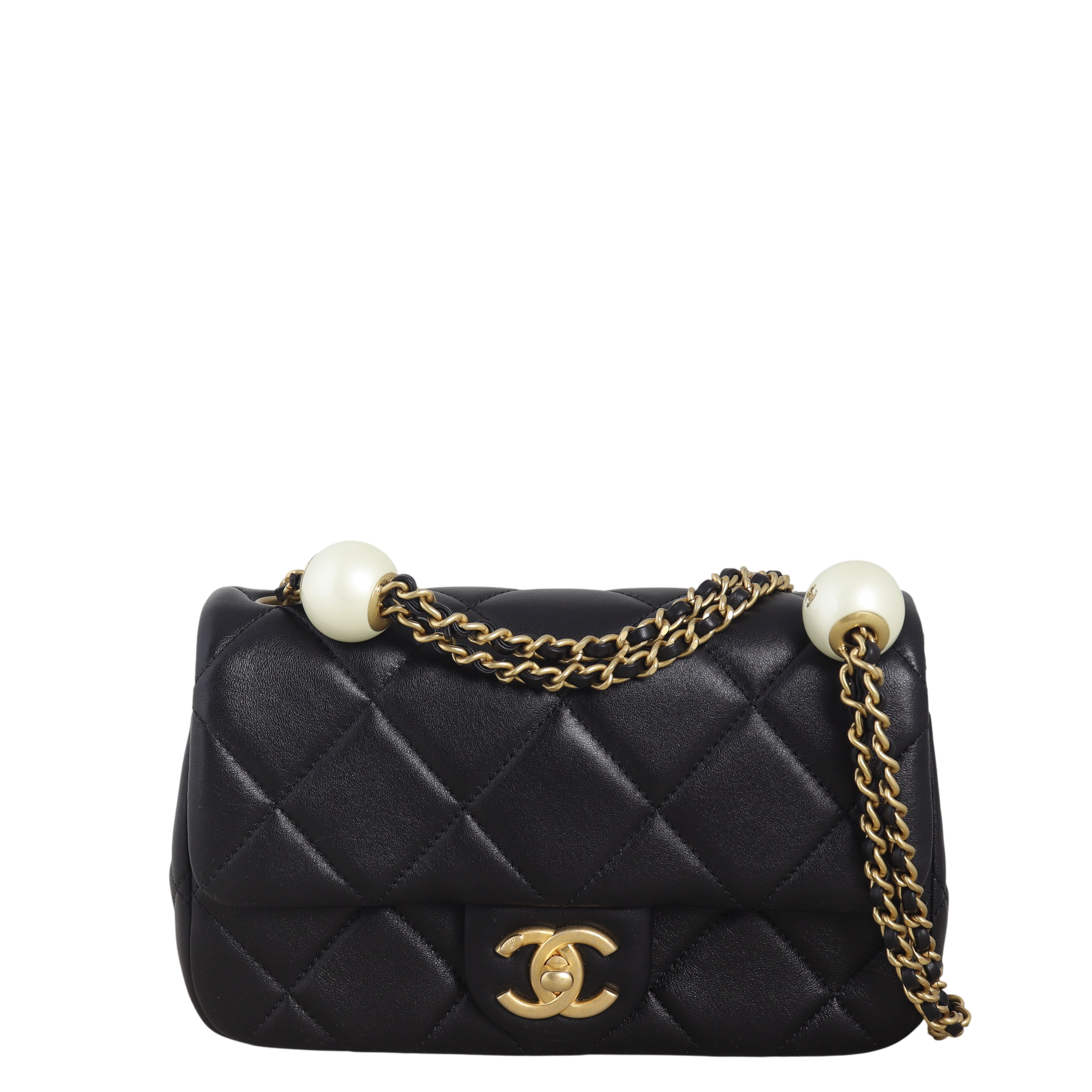 Chanel Double Pearl Mini Flap Bag