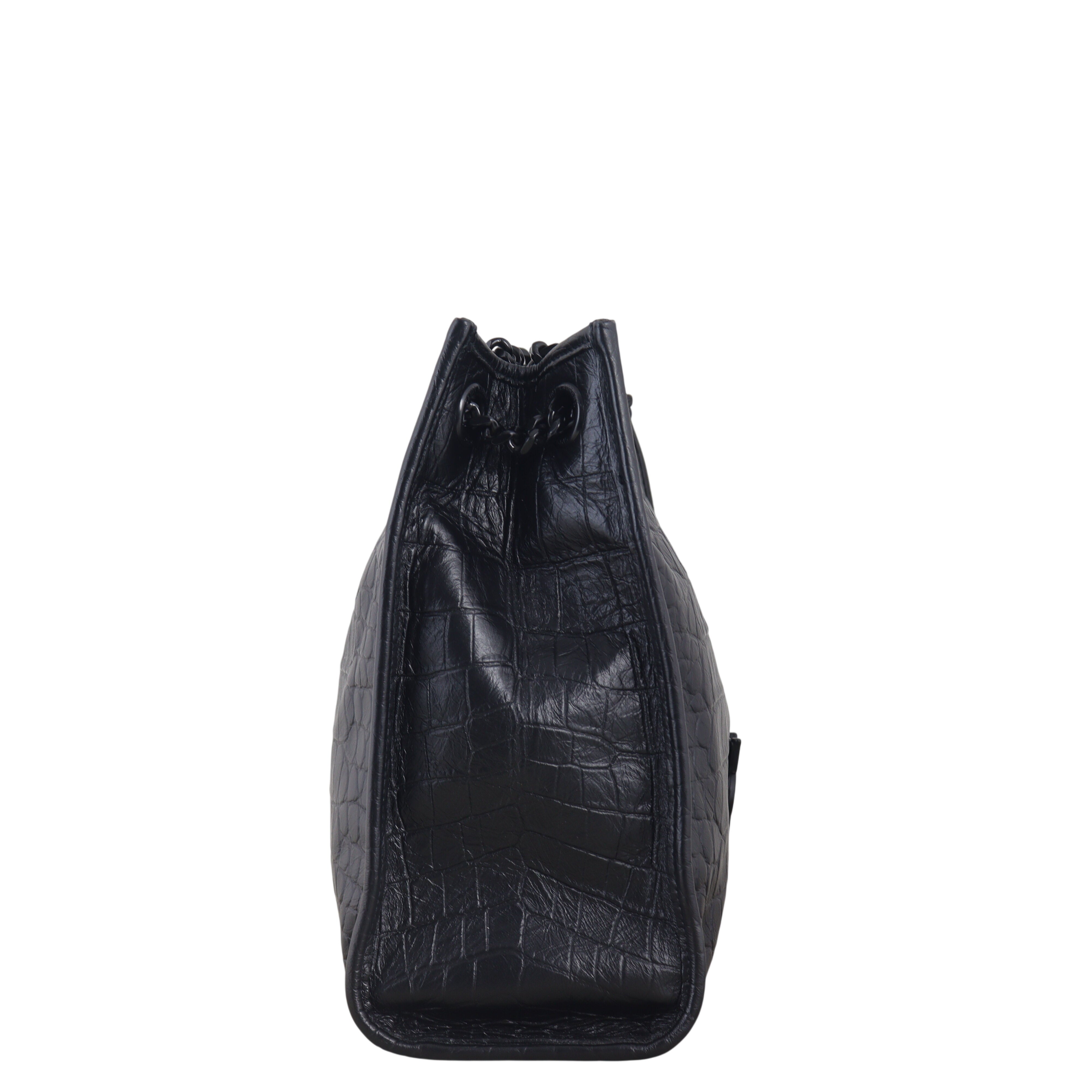 Saint Laurent Niki Tote Medium Croc Embossed