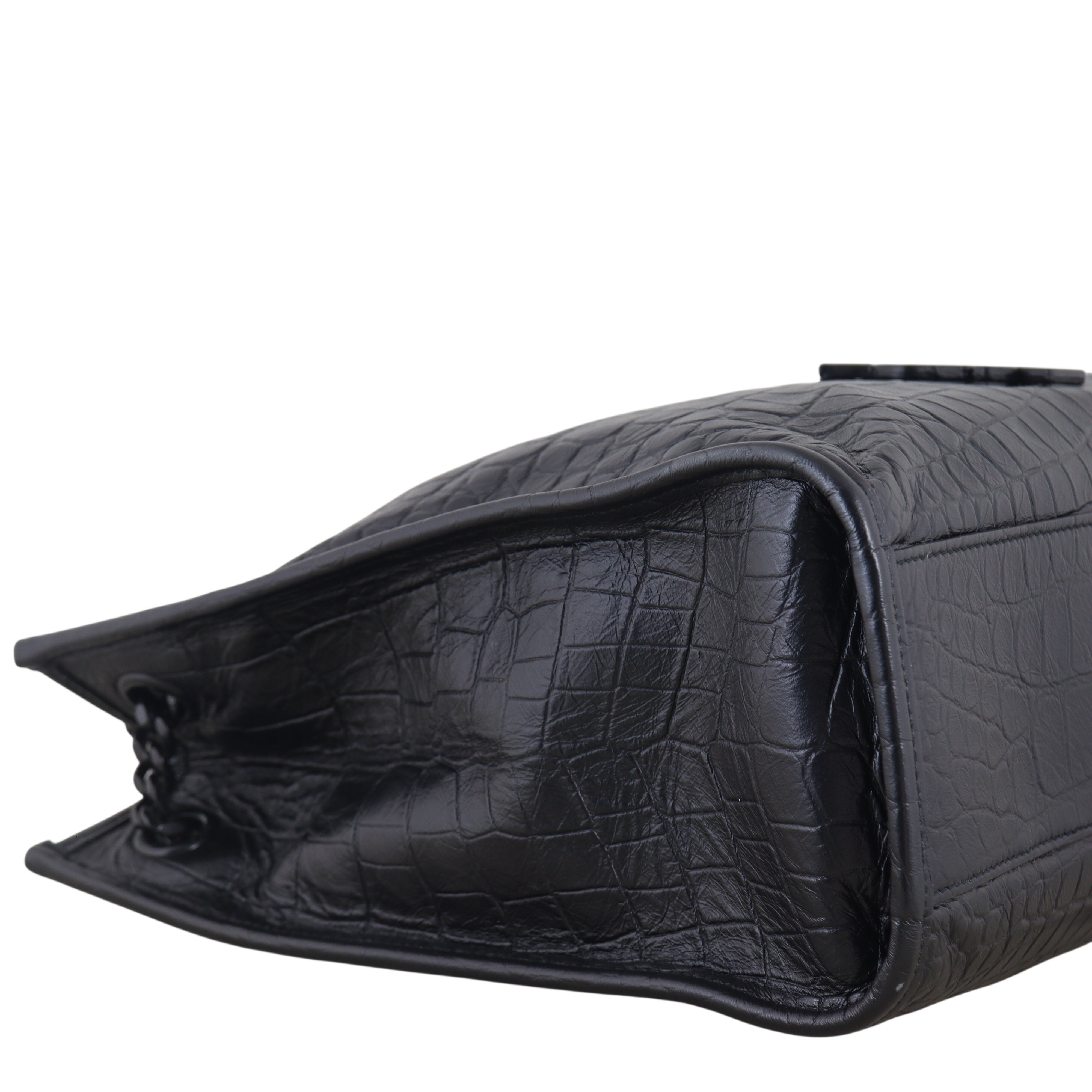 Saint Laurent Niki Tote Medium Croc Embossed