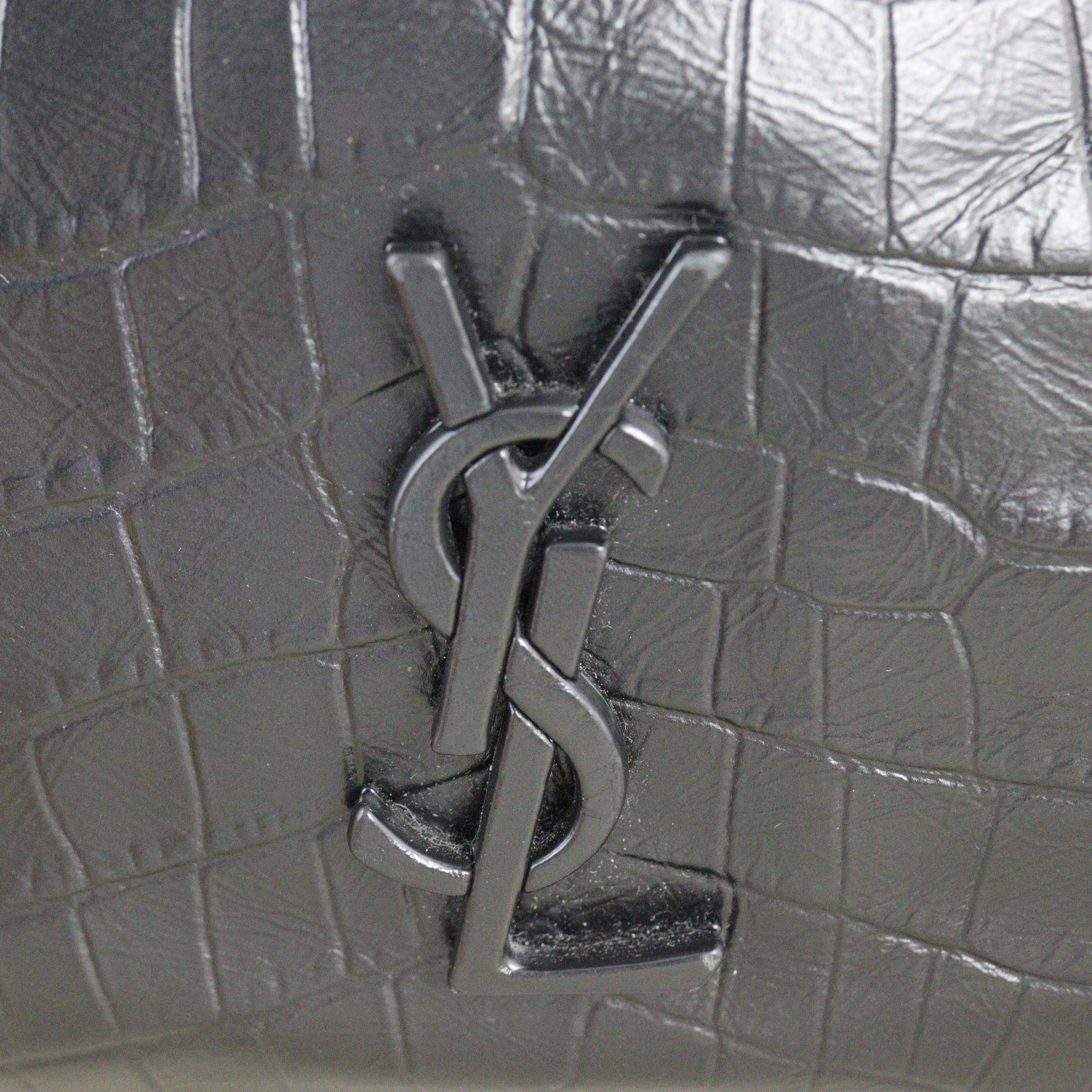Saint Laurent Niki Tote Medium Croc Embossed